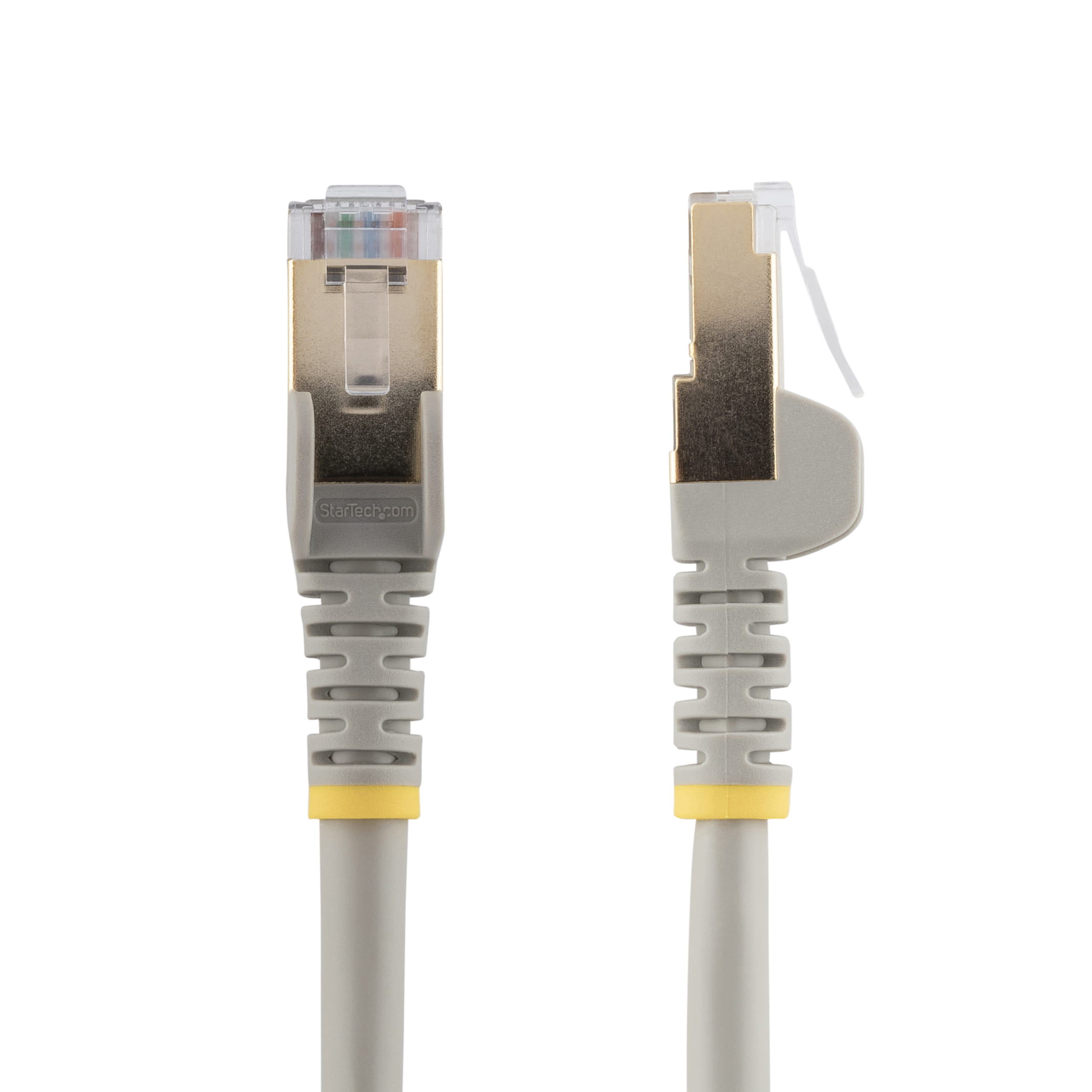 StarTech.com 2m CAT6A Ethernet Cable, 10 Gigabit Shielded Snagless RJ45 100W PoE Patch Cord, CAT 6A 10GbE STP Network Cable w/Strain Relief, Grey, UL Certified Wiring/TIA - Category 6A - 26AWG (6ASPAT2MGR)