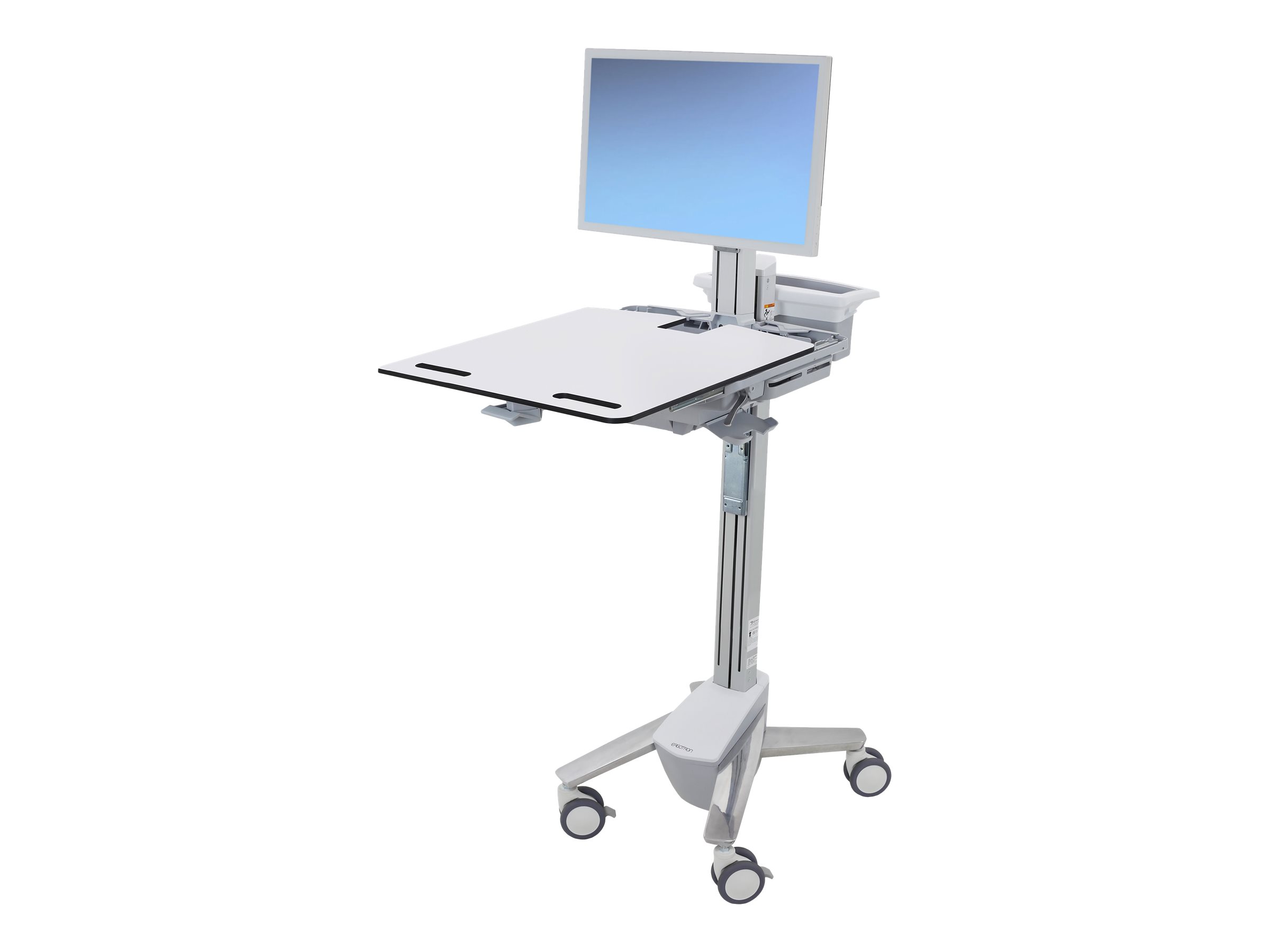 Ergotron Cart - Sliding Worksurface - Wagen - für LCD-Display / PC-Ausrüstung - medizinisch - Aluminium, verzinker Stahl, hochwertiger Kunststoff - Bildschirmgröße: bis zu 61 cm (bis zu 24 Zoll)