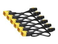 APC Stromkabel - IEC 60320 C19 bis IEC 60320 C20 - 16 A - 61 cm - eingerastet - Schwarz (Packung mit 6)