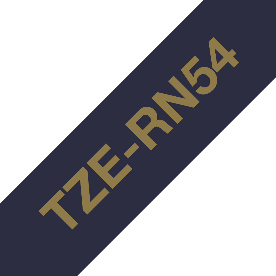 Brother TZe-Rn54 - Seidig - Gold auf Marineblau - Rolle (2,4 cm x 4 m)