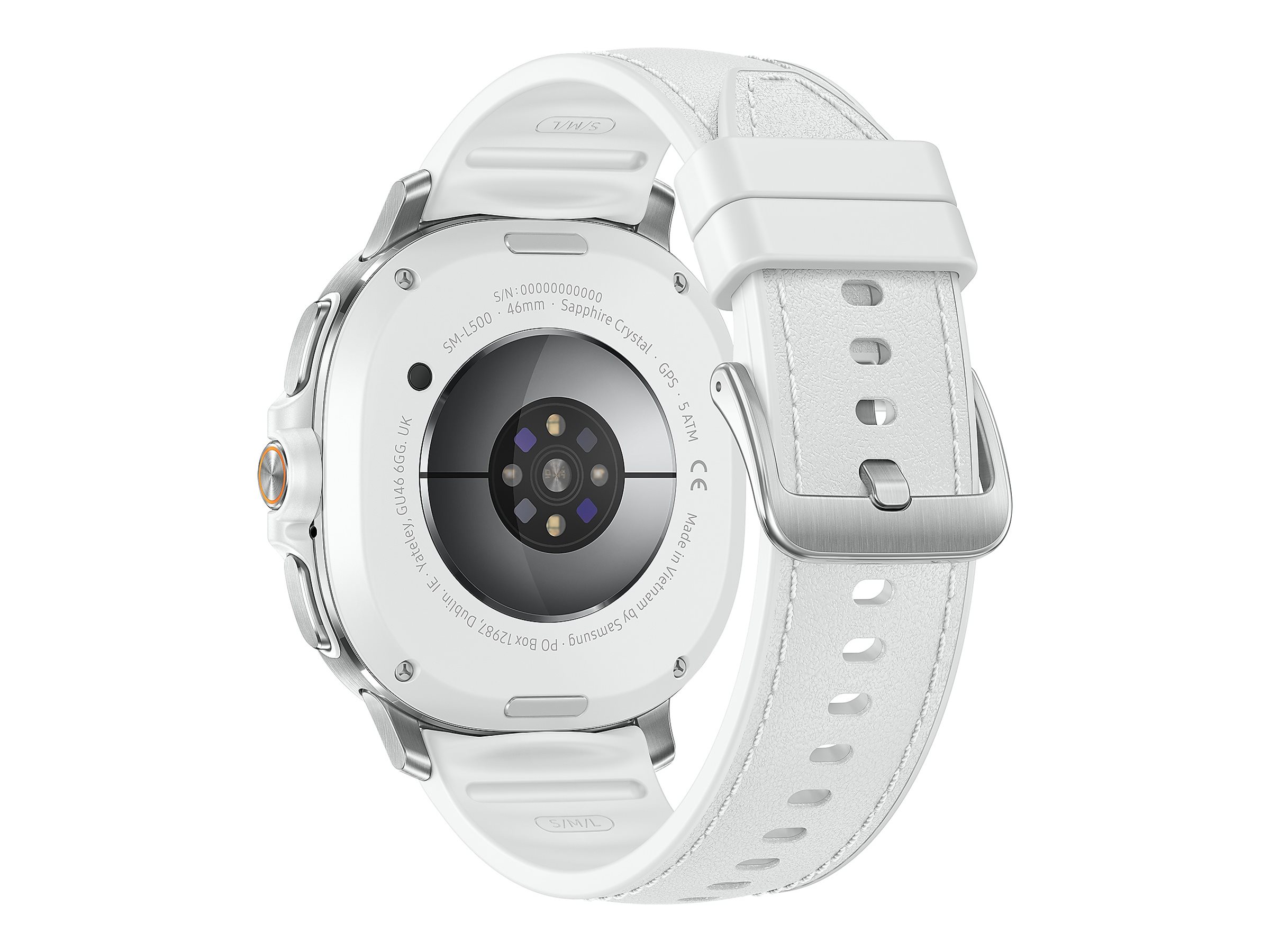 Samsung Galaxy Watch8 Classic - 46 mm - intelligente Uhr mit Hybridband - Hybrid-Eco-Leder - Bandgröße: S/M/L - Anzeige 3.4 cm (1.34")