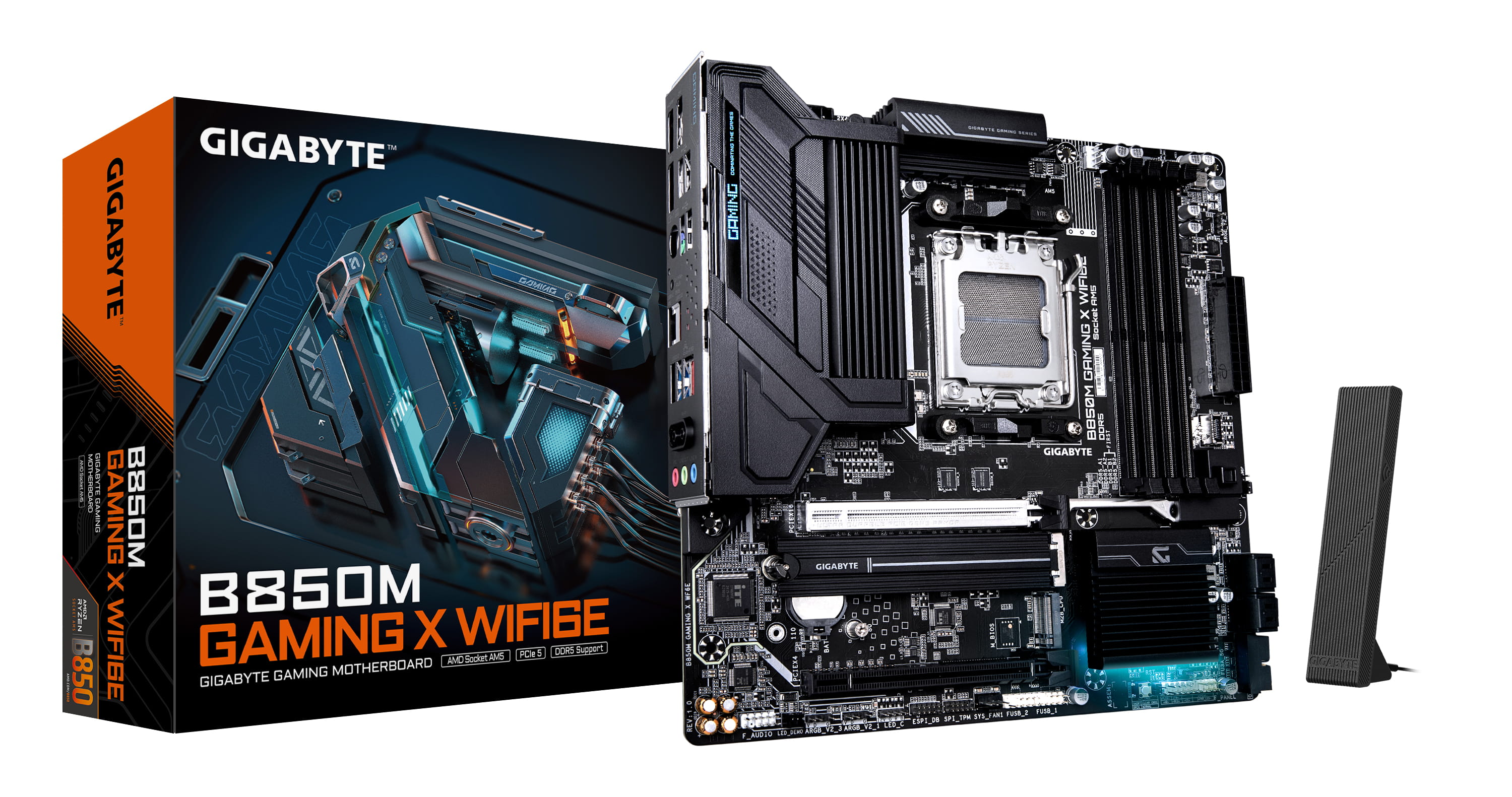 Gigabyte B850M GAMING X WIFI6E - Motherboard - micro ATX - Socket AM5 - AMD B850 Chipsatz - USB-C 3.2 Gen2, USB 3.2 Gen 2, USB 3.2 Gen 1 - Wi-Fi 6, 2.5 Gigabit LAN, Bluetooth - Onboard-Grafik (CPU erforderlich)