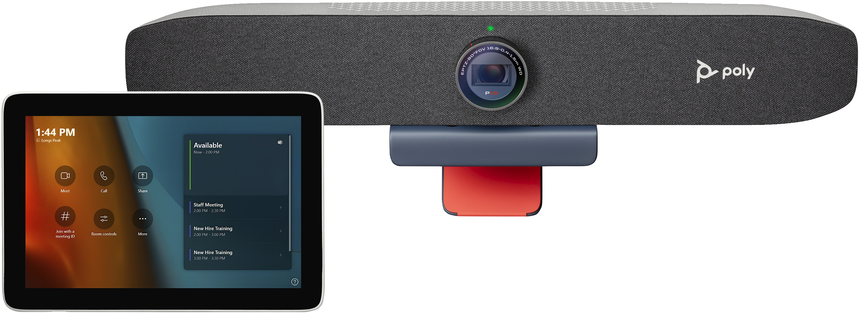 Poly Studio - Für Microsoft Teams - Focus Room Kit - Kit für Videokonferenzen (Poly Studio P15 Videobar, Poly GC8 Touchcontroller)