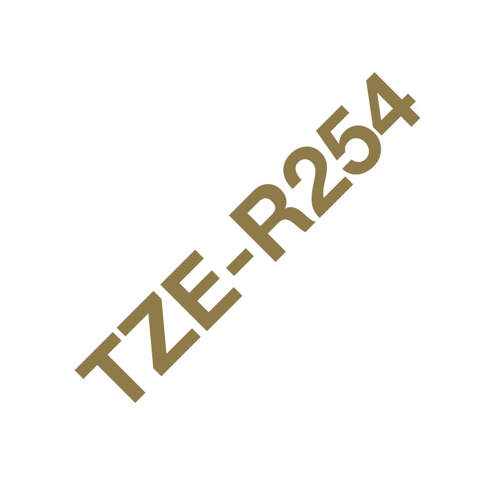 Brother TZe-R254 - Glänzend - Gold auf Weiß - Rolle (2,4 cm x 4 m)