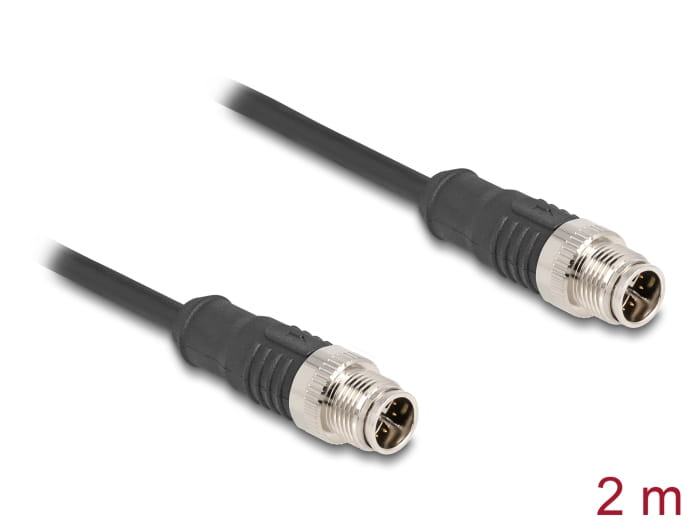 Delock Netzwerkkabel - 8 pin M12-X (M) zu 8 pin M12-X (M)