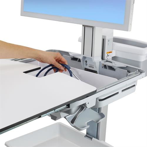 Ergotron Cart - Sliding Worksurface - Wagen - für LCD-Display / PC-Ausrüstung - medizinisch - Aluminium, verzinker Stahl, hochwertiger Kunststoff - Bildschirmgröße: bis zu 61 cm (bis zu 24 Zoll)
