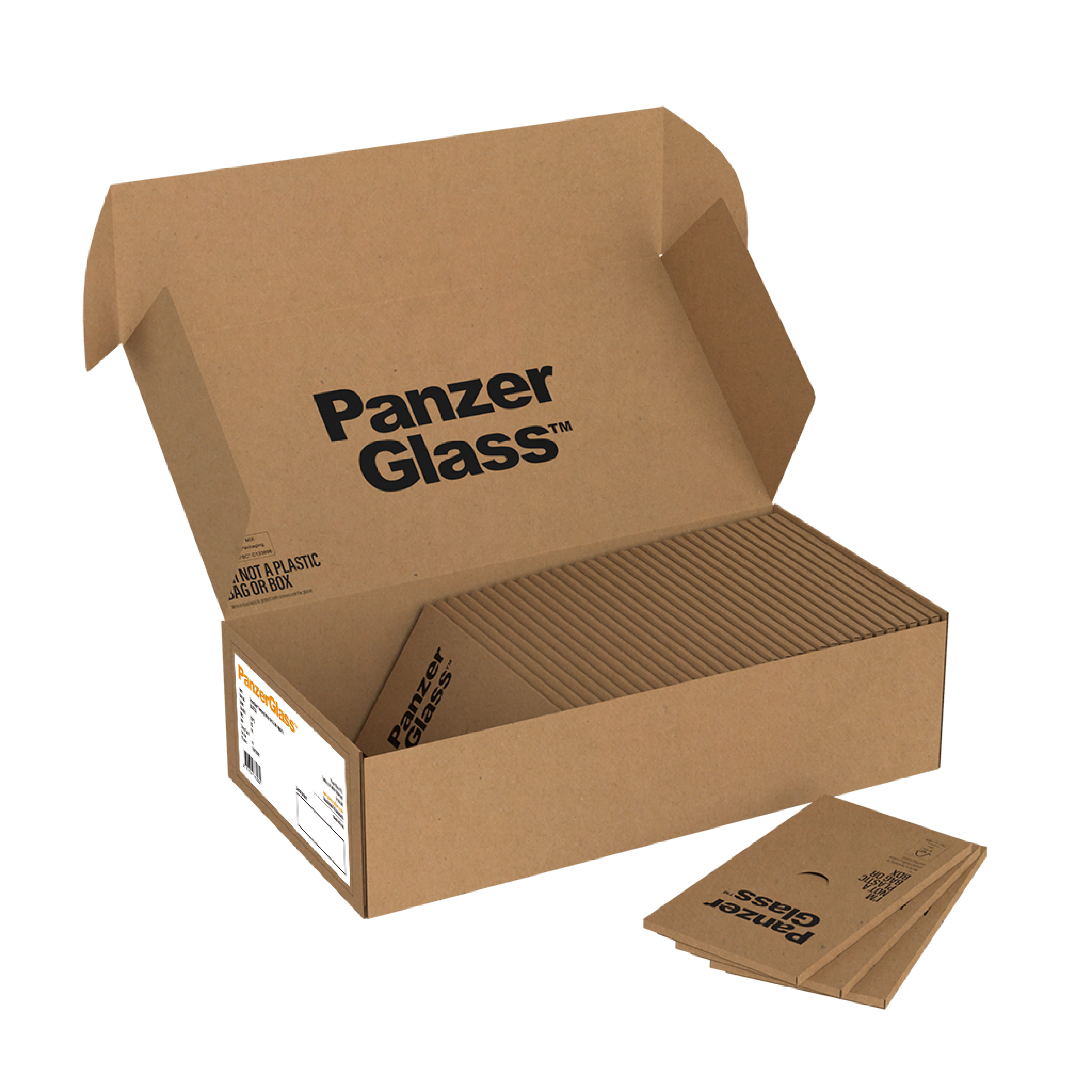 PanzerGlass Bildschirmschutz für Handy - ultrabreite Passform - Glas - 6.4" (Packung mit 50)