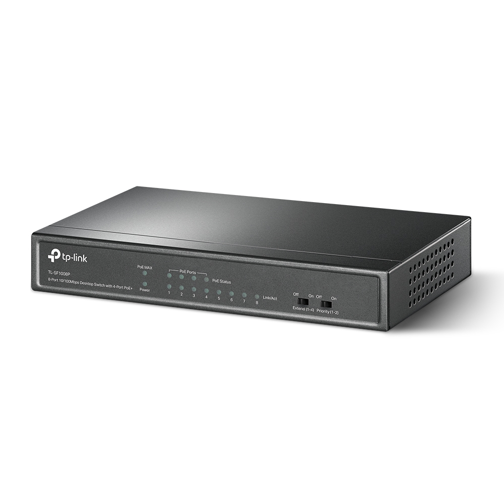 TP-LINK TL-SF1008P - Switch - 4 x 10/100 (PoE)