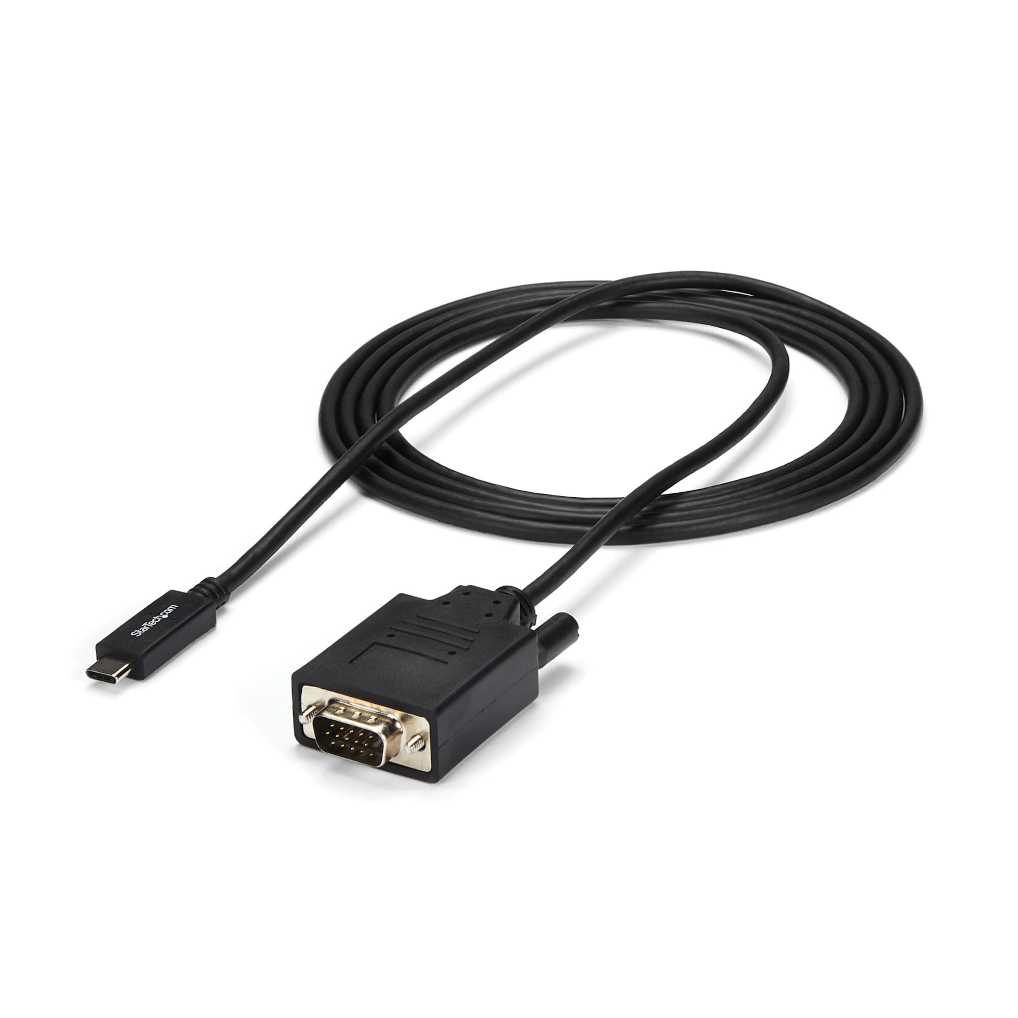 StarTech.com 2 m USB-C auf VGA Kabel - 1920x1200/1080p USB Typ-C auf VGA Video Aktives Adapter Kabel - Thunderbolt 3 kompatibel - Laptop auf VGA Monitor/Projektor - DP Alt Mode HBR2 (CDP2VGAMM2MB)
