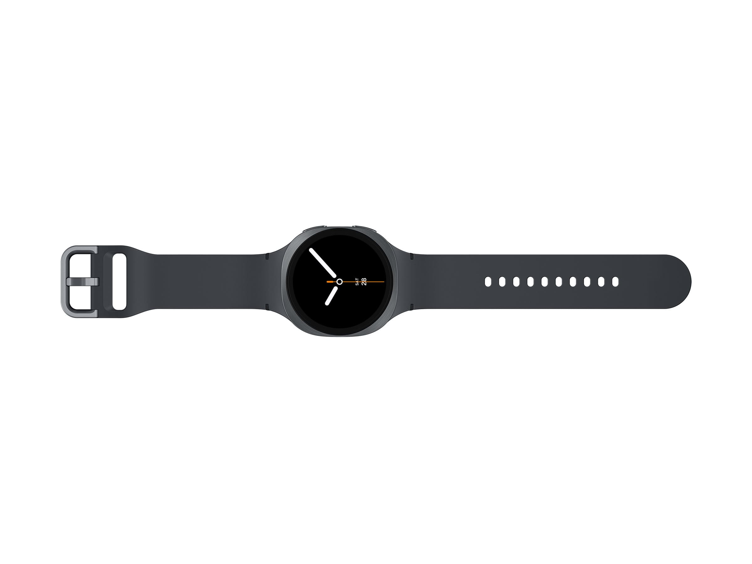 Samsung Galaxy Watch8 - 40 mm - Carbon-Schwarz - intelligente Uhr mit Sportband - Gummi - Graphit - Bandgröße: S/M - Anzeige 3.4 cm (1.34")