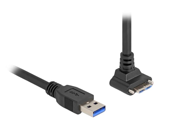 Delock USB-Kabel - USB Typ A (M) nach unten abgewinkelt zu Micro-USB Type B (M)