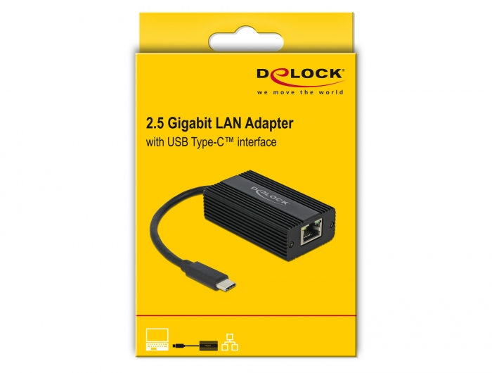 Delock Adapter USB Type-C male to 2.5 Gigabit LAN