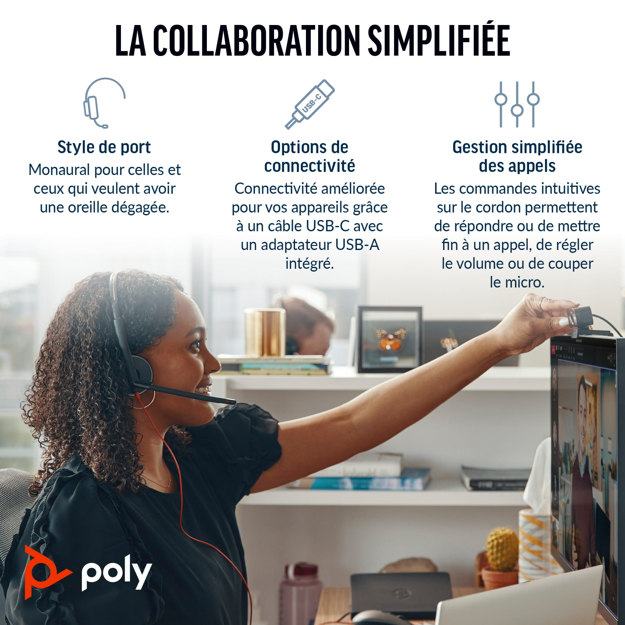 Poly Blackwire 3210 - Blackwire 3200 Series - Headset