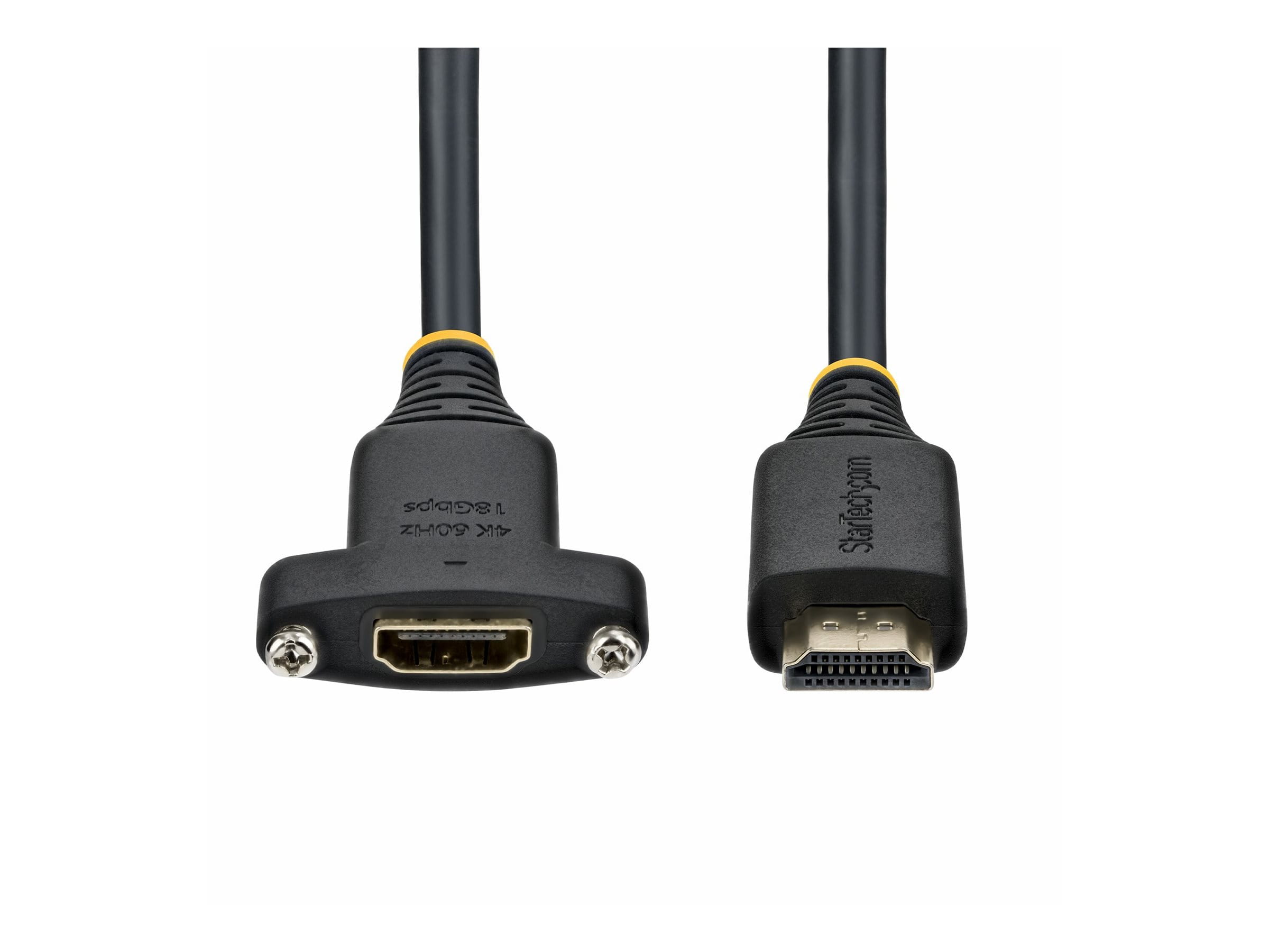 StarTech.com Startech - High Speed - HDMI-Verlängerungskabel mit Ethernet - HDMI männlich zu HDMI weiblich - 2 m - Schwarz - Panelmontage, 1440p (UWQHD)