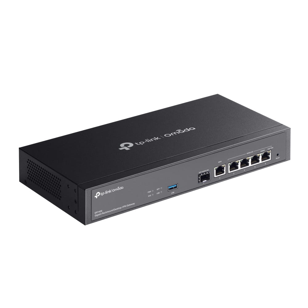 TP-LINK ER7406, Ethernet-WAN, Gigabit Ethernet, Schwarz