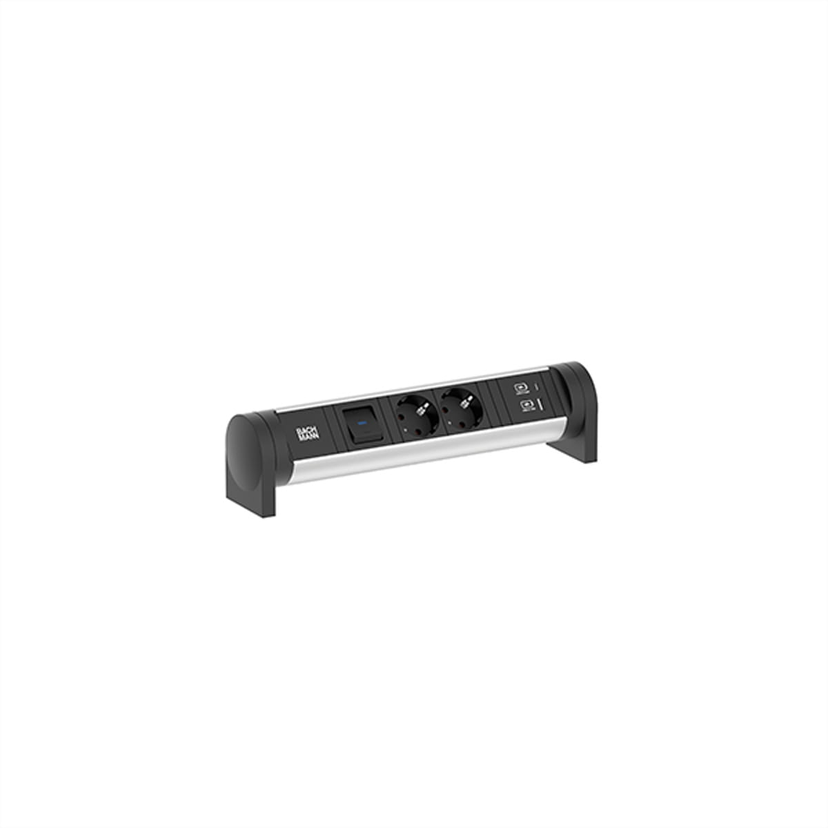Bachmann CYCLE Desk - Steckdosenleiste (oberflächenmontierbar) - Eingabe, Eingang GST18 - Ausgangsanschlüsse: 2 (2 x CEE 7/3, 24 pin USB-C, USB)