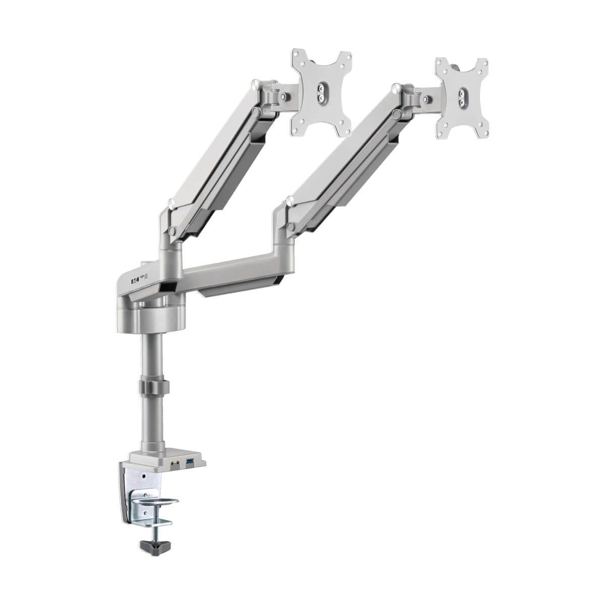 Tripp Eaton Tripp Lite Series Dual-Display Flex-Arm Mount for 17" to 32" Monitors - Clamp or Grommet, USB, Audio Ports - Befestigungskit (Spannbefestigung für Tisch)