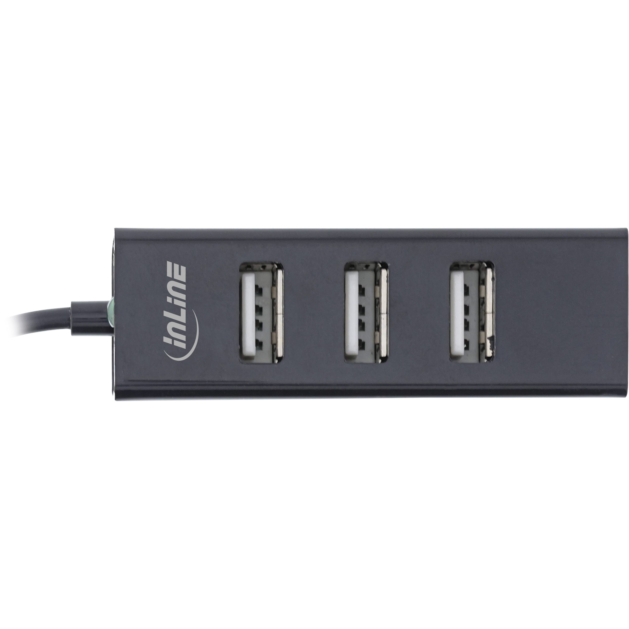 InLine USB 2.0 4-Port Hub - USB-C auf 4x USB-A - 15cm - schwarz