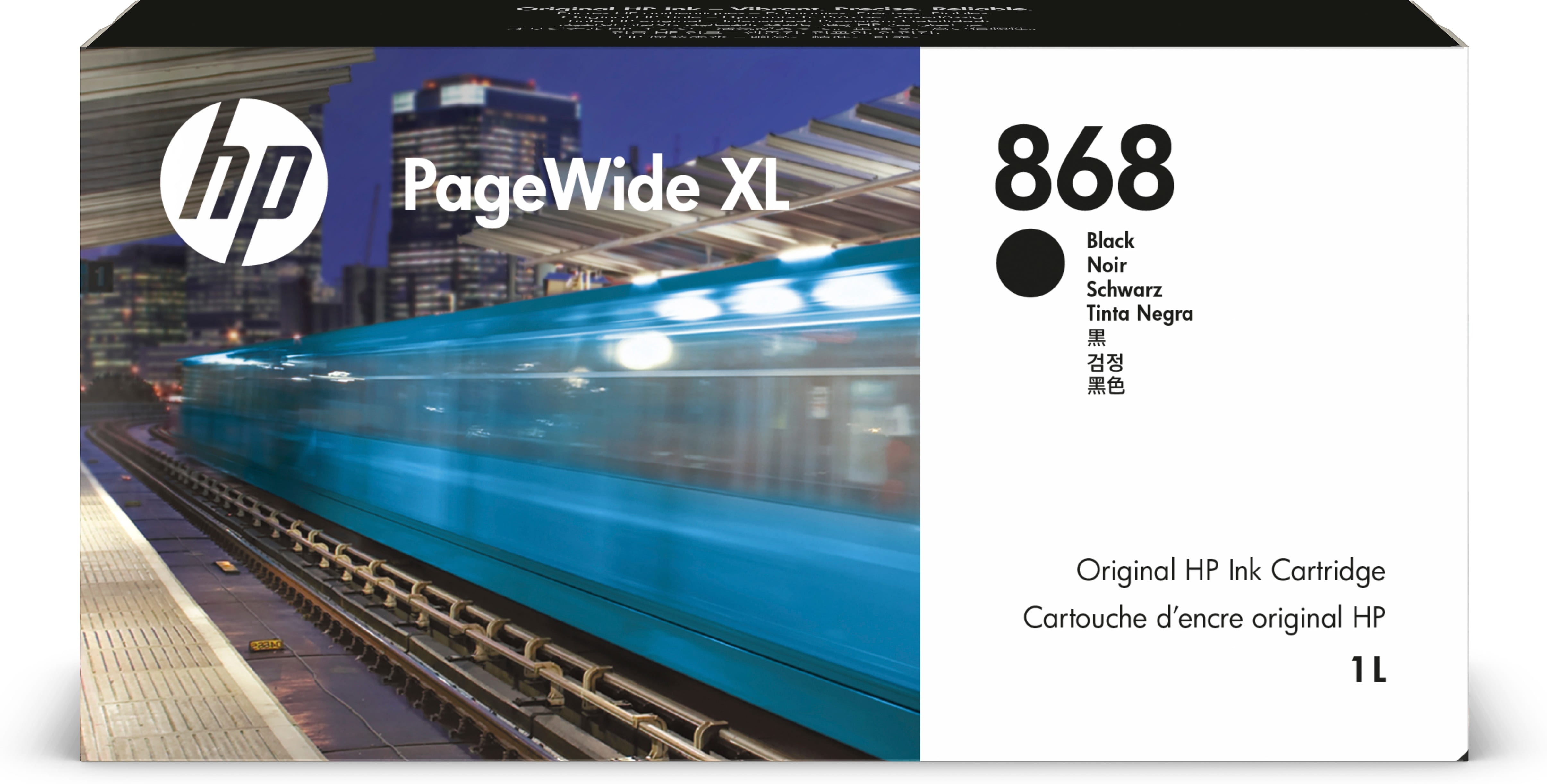 HP 868 - 1 L - Schwarz - original - PageWide