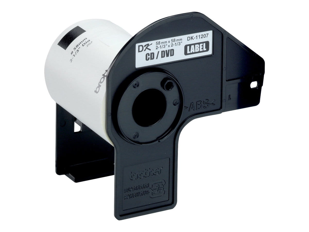Brother DK-11207 - Schwarz auf Weiß - 100 CD/DVD-Etiketten