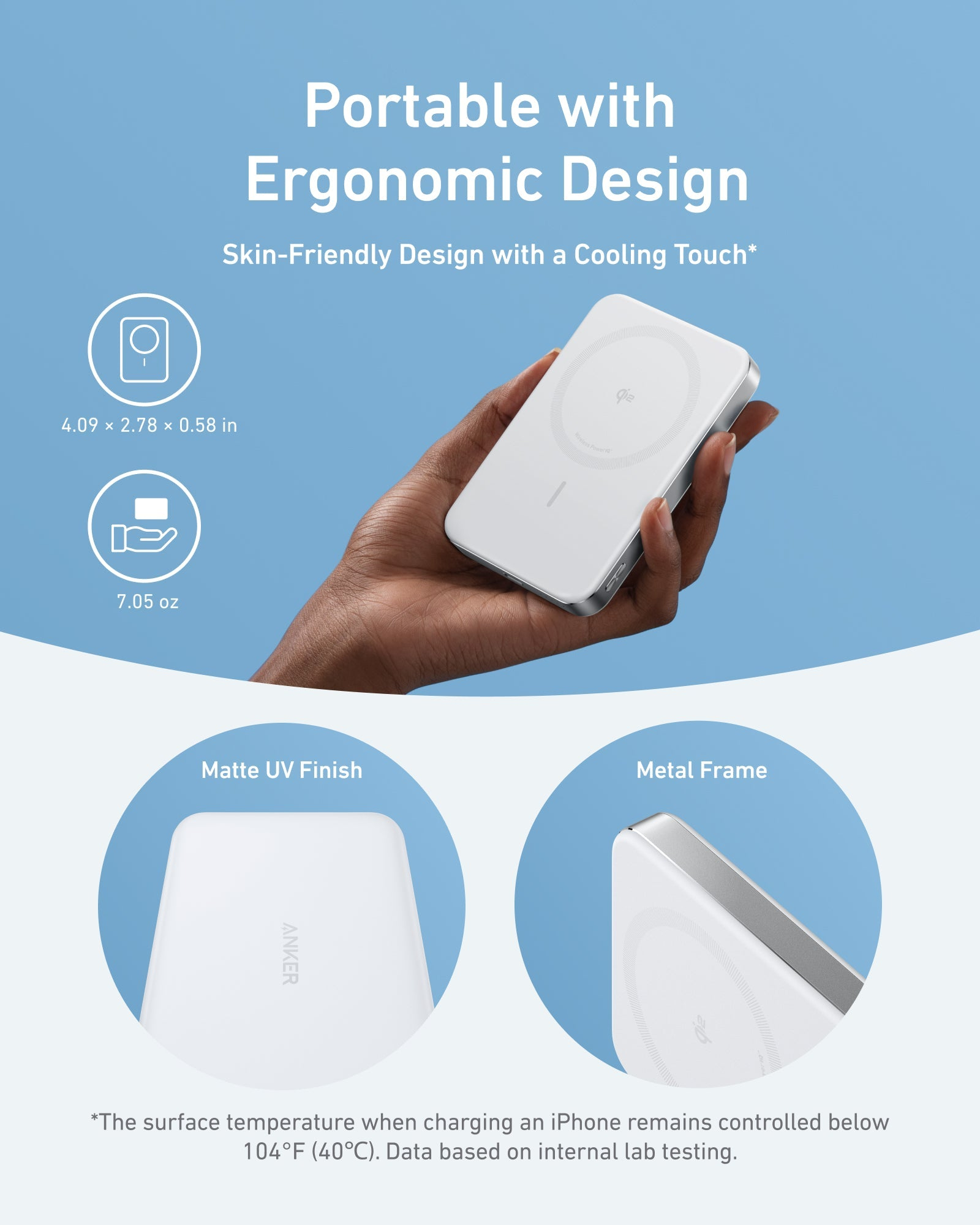Anker Innovations Anker MagGo - Induktive Power Bank - 10000 mAh - 30 Watt - PD (USB-C)