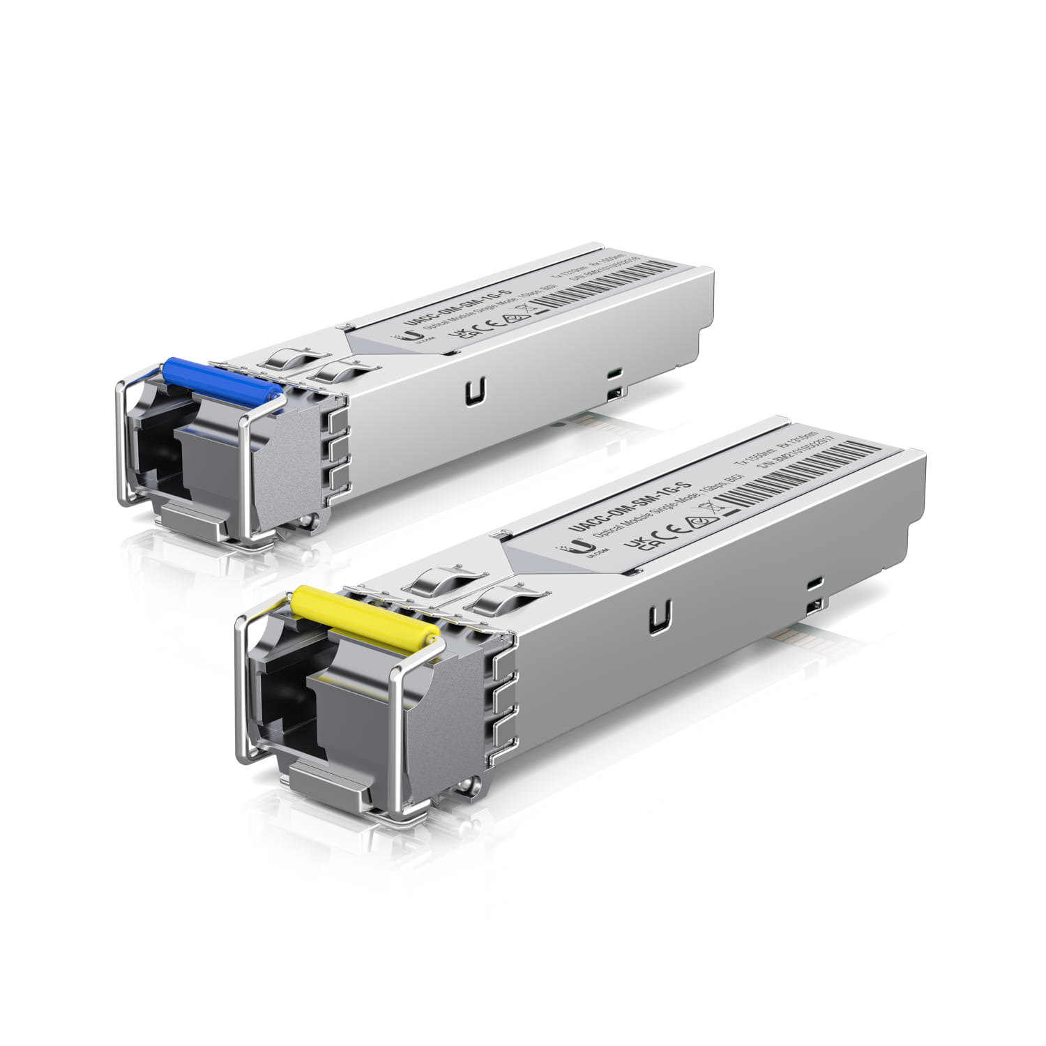 Ubiquiti SFP (Mini-GBIC)-Transceiver-Modul - 1GbE - 1000Base-BiDi - LC Single-Modus - bis zu 3 km - 1310 nm / 1550 nm (Packung mit 2)