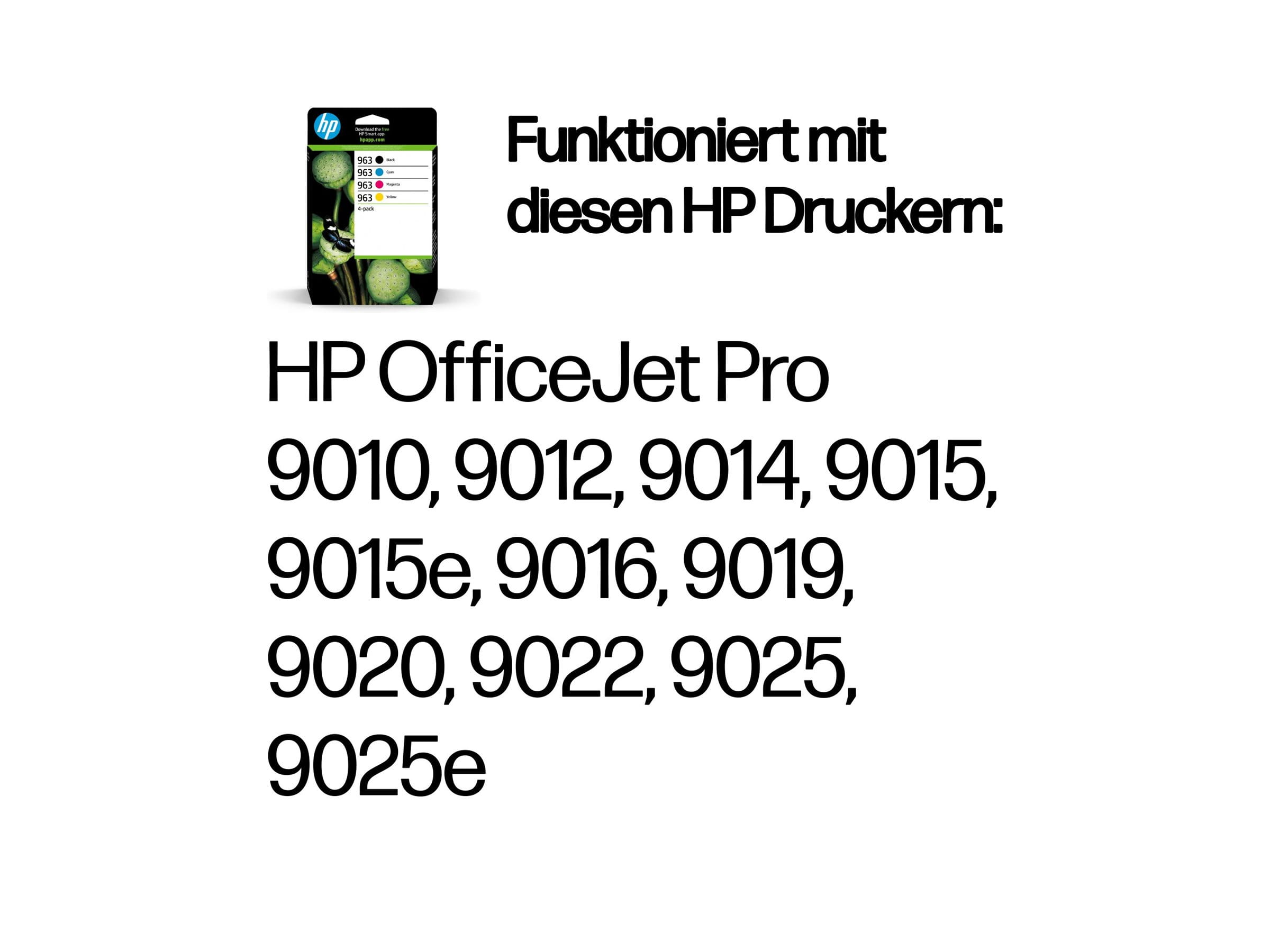 HP 963 - 4er-Pack - Schwarz, Gelb, Cyan, Magenta