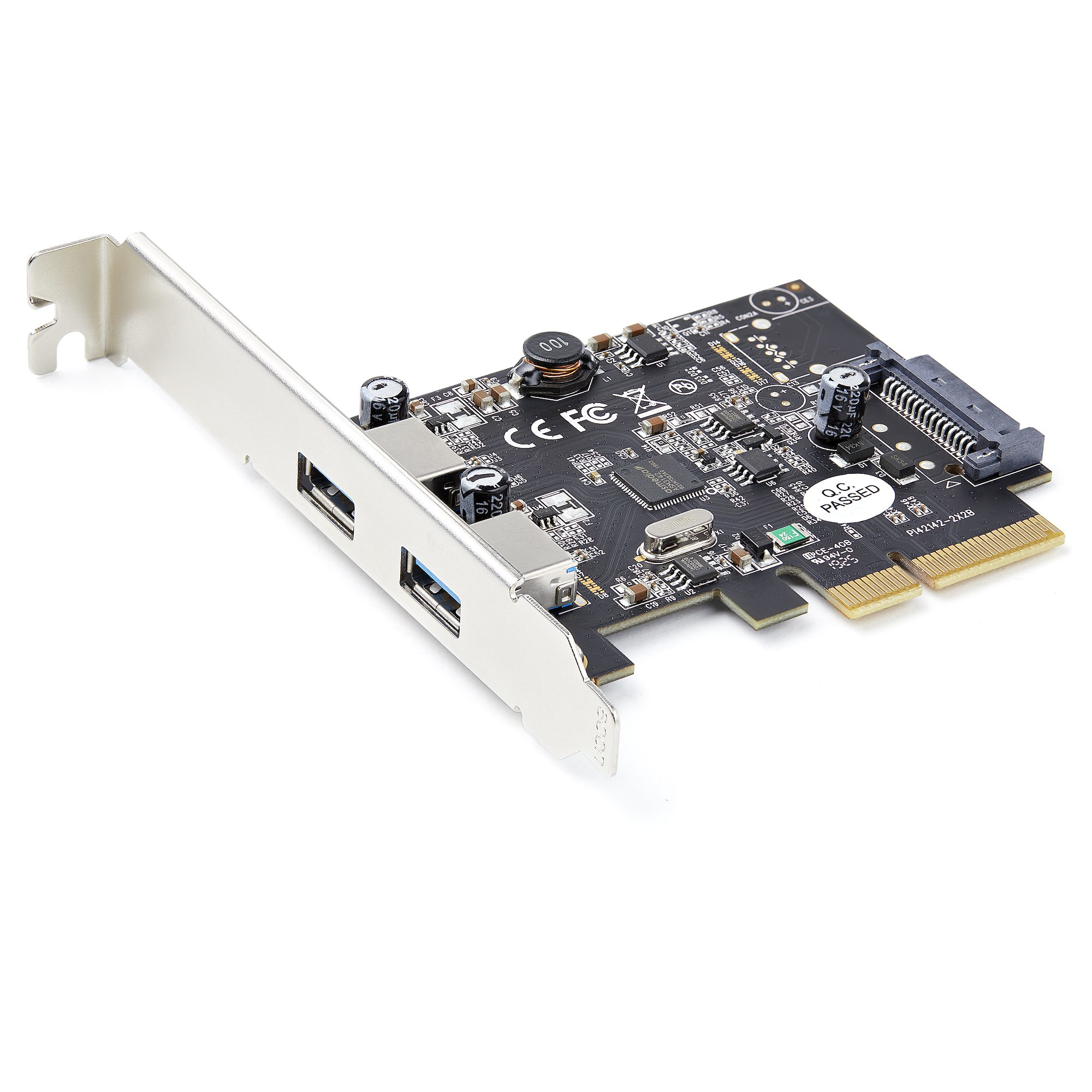 StarTech.com 2-Port USB PCIe Adapter - 10Gbit/s pro Port - USB 3.1/3.2 Gen 2 Typ-A PCI Express 3.0 x2 Host Controller Erweiterungskarte - Add-On Adapterkarte - Full/Low Profile - Windows & Linux (PEXUSB312A3)