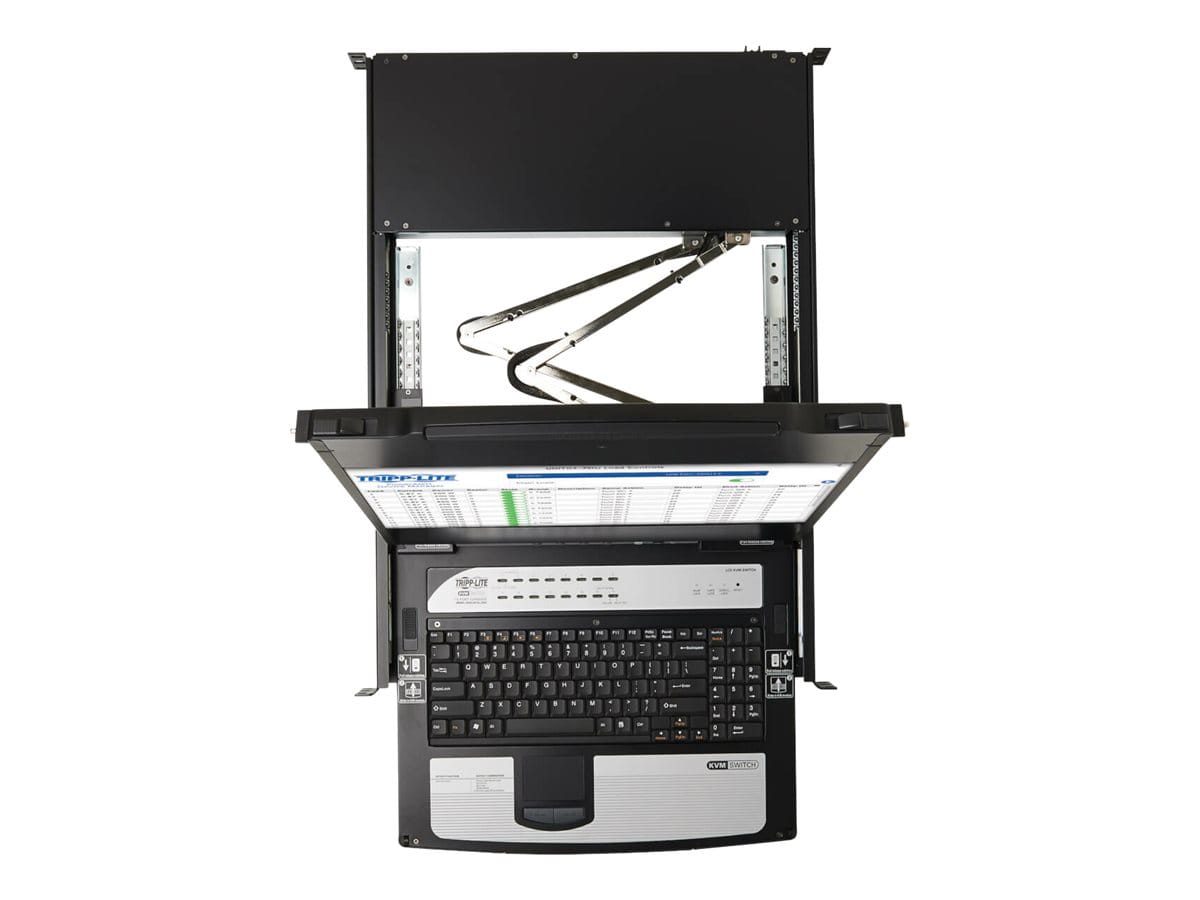 Tripp Eaton Tripp Lite Series DisplayPort IP KVM Console Switch 16Port 17in LCD Dual Rail 1URM - KVM-Konsole mit KVM-Switch - 16 Anschlüsse - USB - 43.2 cm (17")