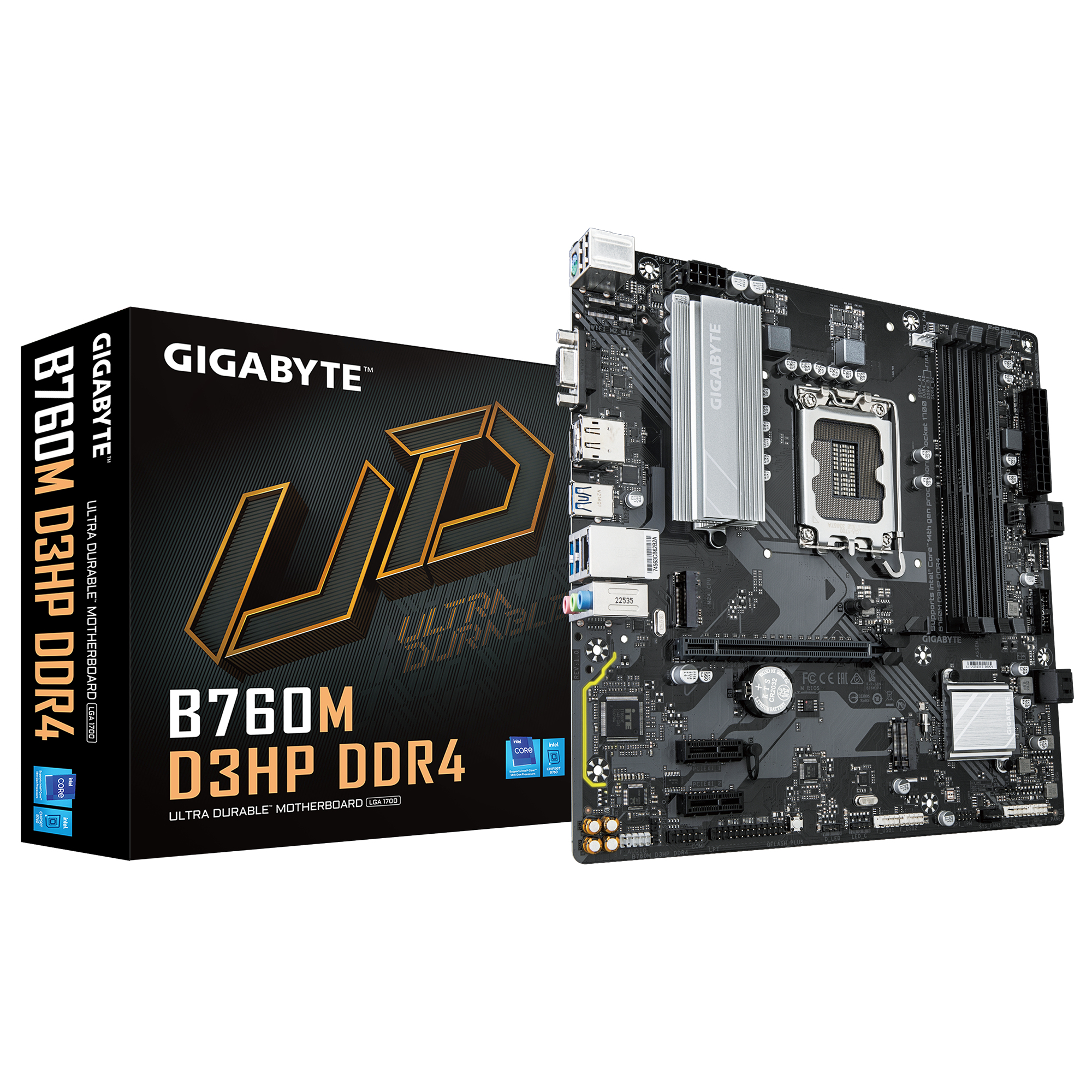 Gigabyte B760M D3Hp DDR4 - Motherboard - micro ATX - LGA1700 Sockel - B760 Chipsatz - USB-C 3.2 Gen 1, USB 3.2 Gen 1 - Gigabit LAN - Onboard-Grafik (CPU erforderlich)