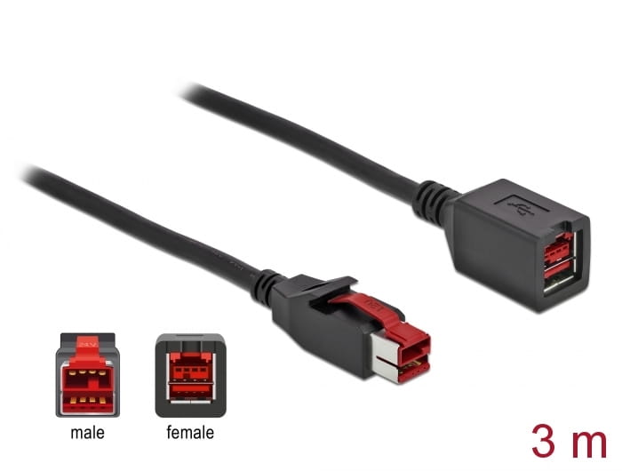 Delock PoweredUSB Verlängerungskabel - USB PlusPower (24 V)