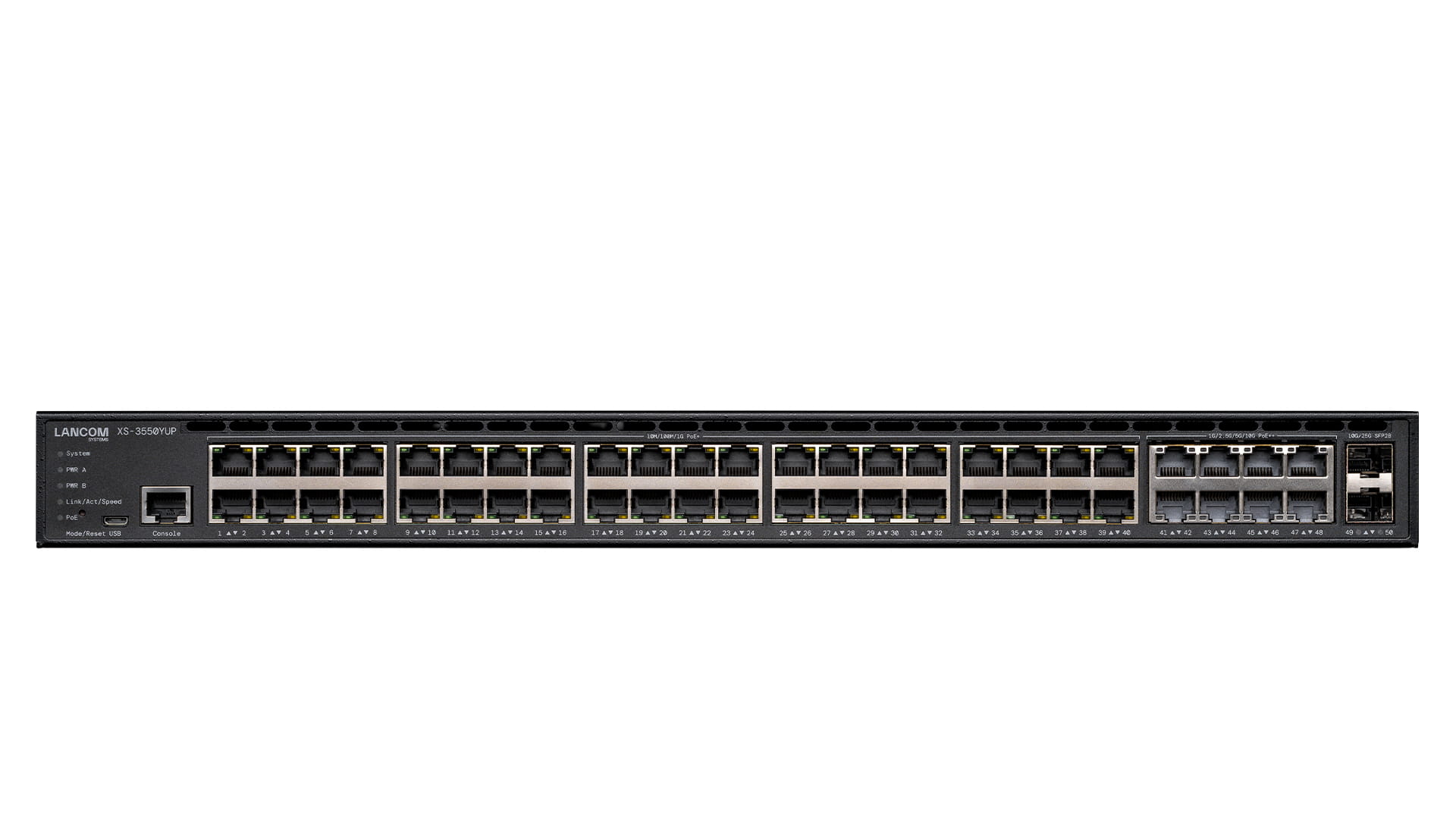 Lancom XS-3550YUP - Switch - Multi-Gigabit mit Stromredundanz - L3 - managed - 8 x 1000/2.5G/5G/10GBase-T (PoE++)