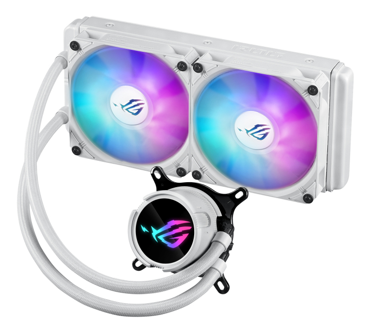 ASUS ROG STRIX LC III 240 ARGB - White Edition - Prozessor-Flüssigkeitskühlsystem - Kühlergröße: 240 mm - (für: LGA1700, LGA1200, LGA115x Socket, AM4, AM5)