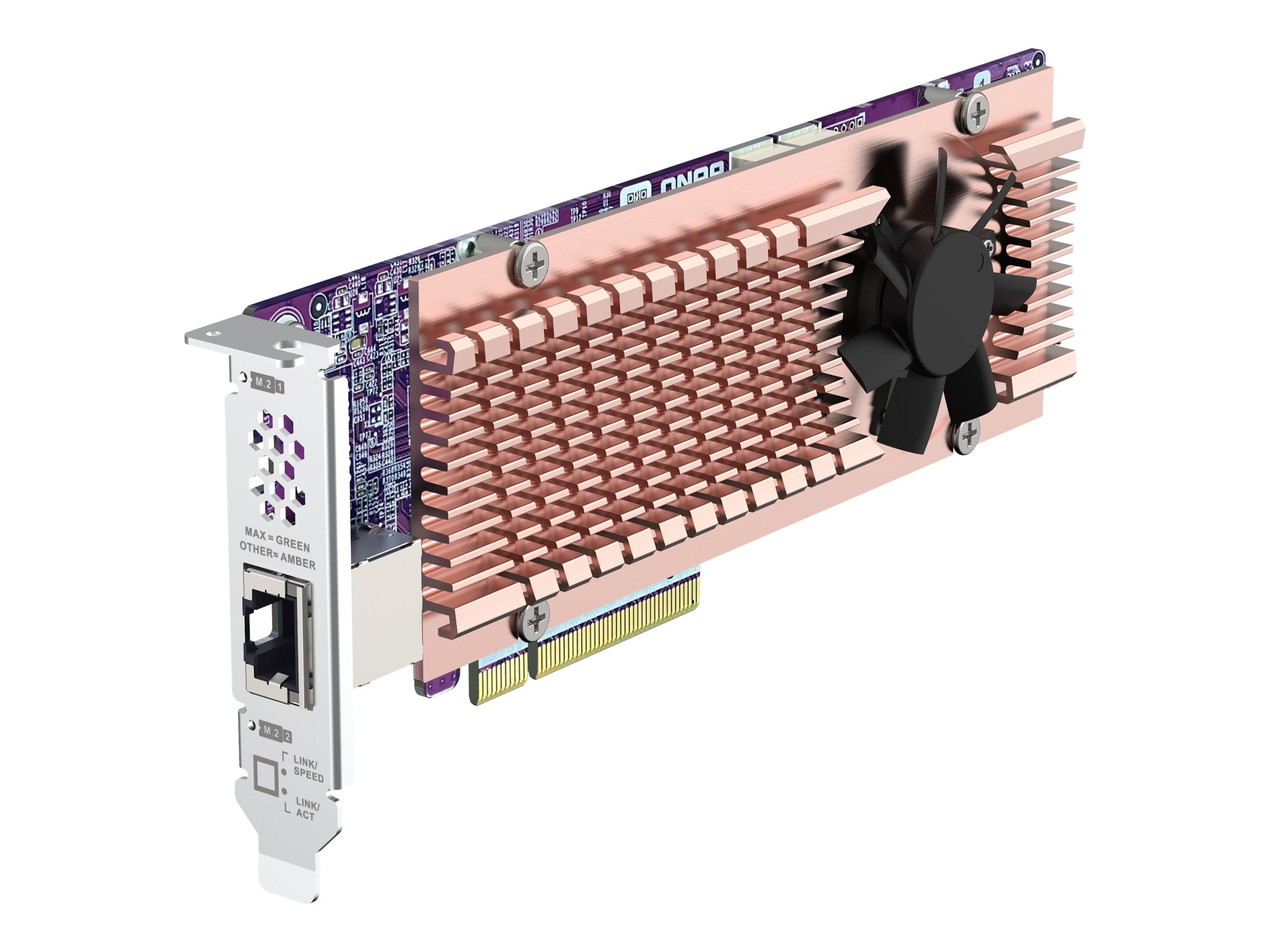 QNAP QM2-2P410G1T - Speicher-Controller mit 10GBASE-T Port - M.2 - PCIe 4.0 x4 (NVMe)