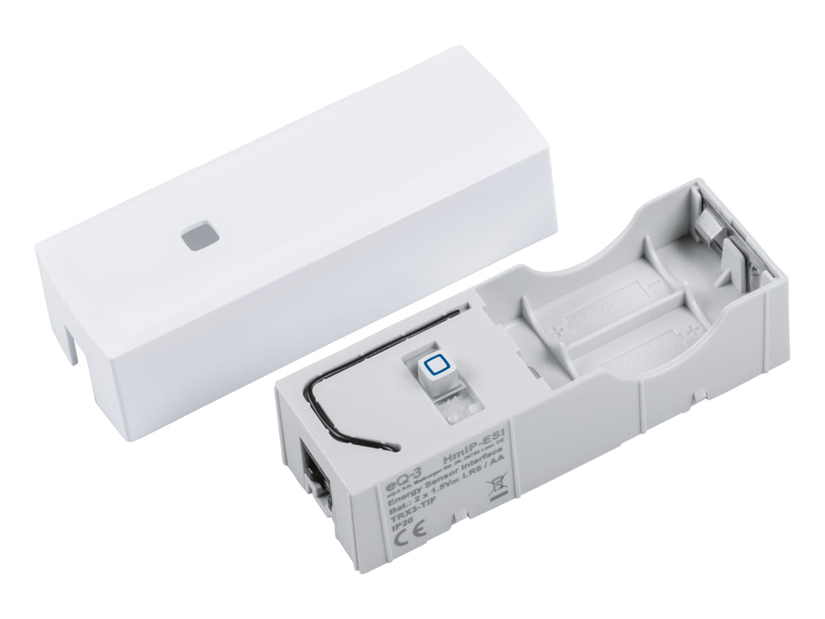 eQ-3 AG Homematic IP HmIP-ESI-IEC, Kabelgebunden, 300 m, 869.4 - 869.65 MHz, Schwarz, Weiß, 39 mm, 29 mm