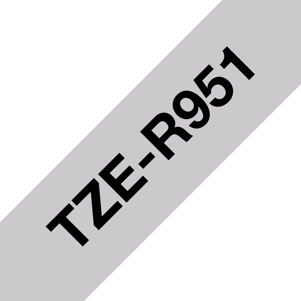Brother TZe-R951 - Seidig - Schwarz auf Silber - Rolle (2,4 cm x 4 m)