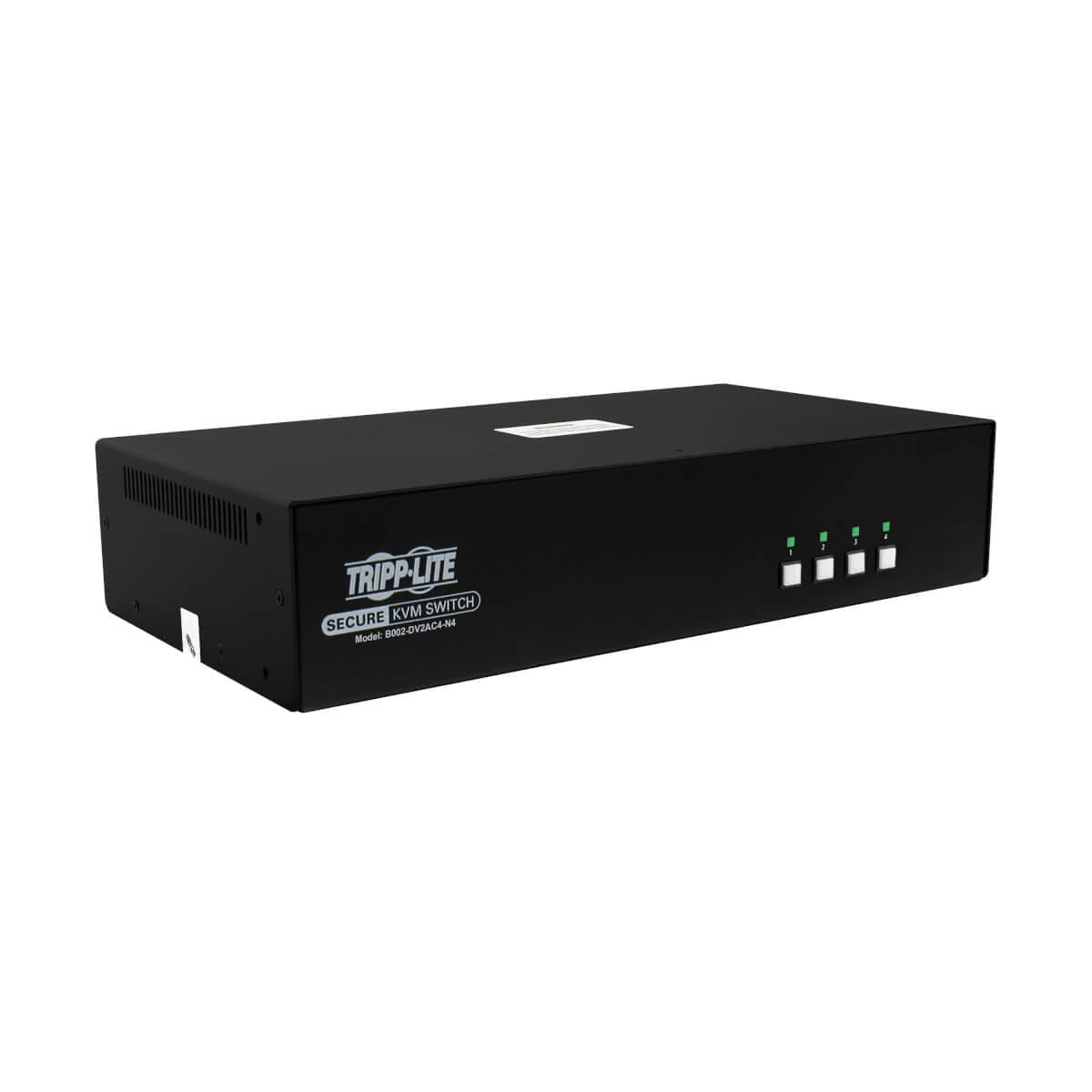 Tripp Secure KVM Switch, 4-Port, Dual Head, DVI to DVI, NIAP PP4.0, Audio, CAC, TAA