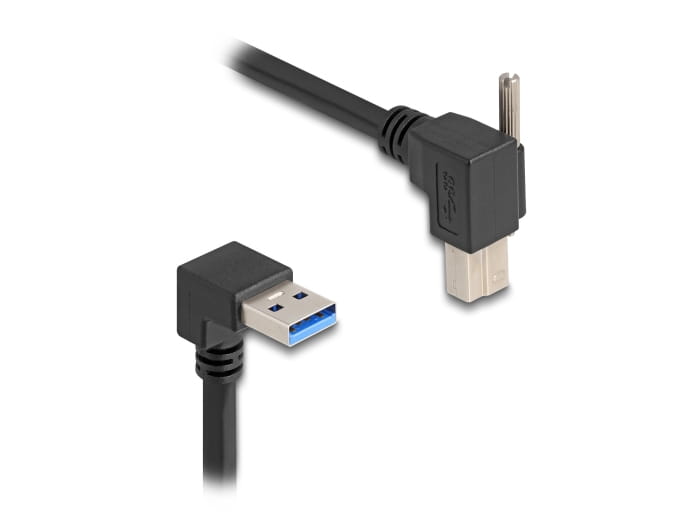 Delock USB-Kabel - USB Typ A (M) nach unten abgewinkelt zu USB Type B (M)
