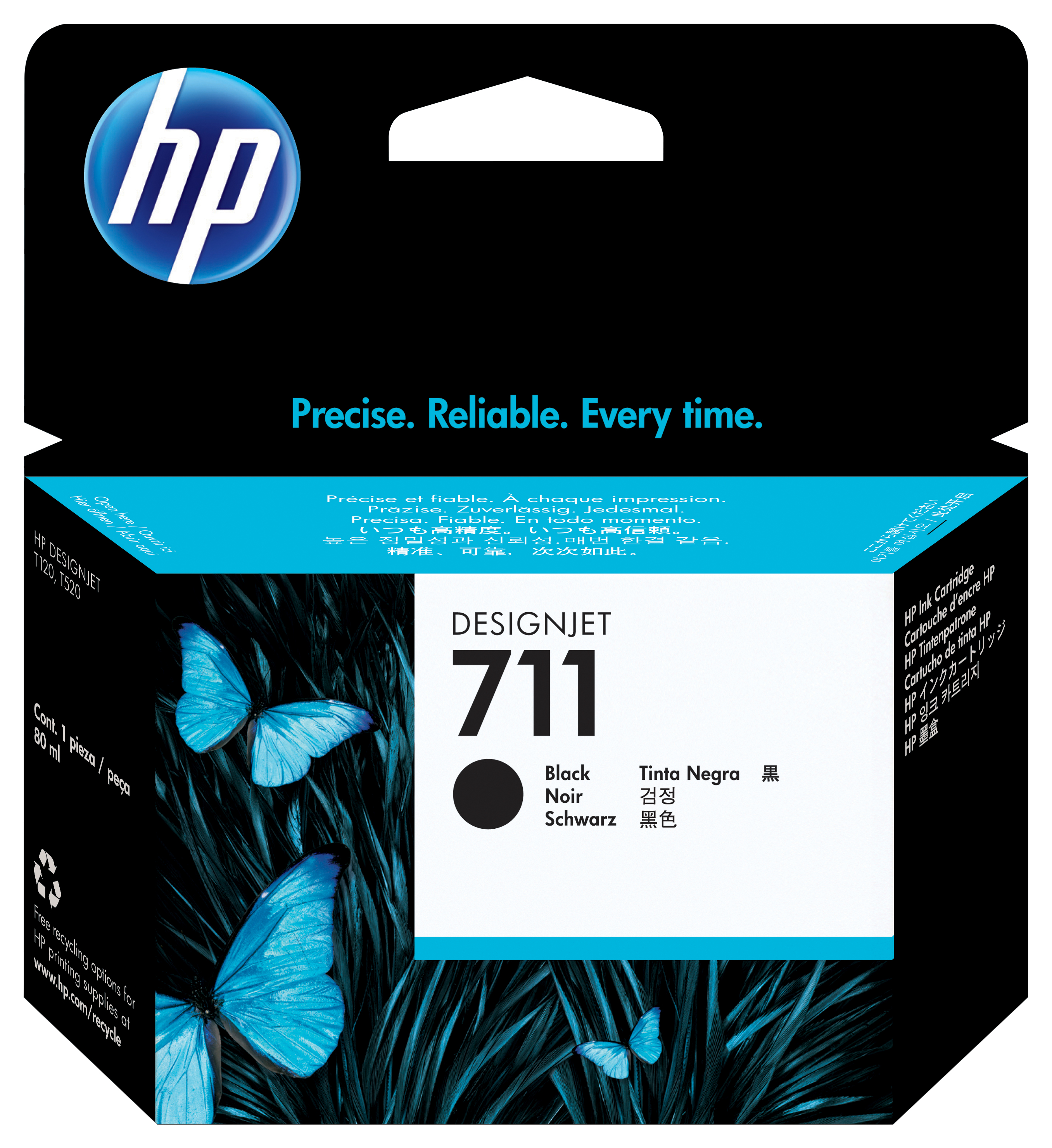 HP 711 - 80 ml - Schwarz - original - Tintenpatrone