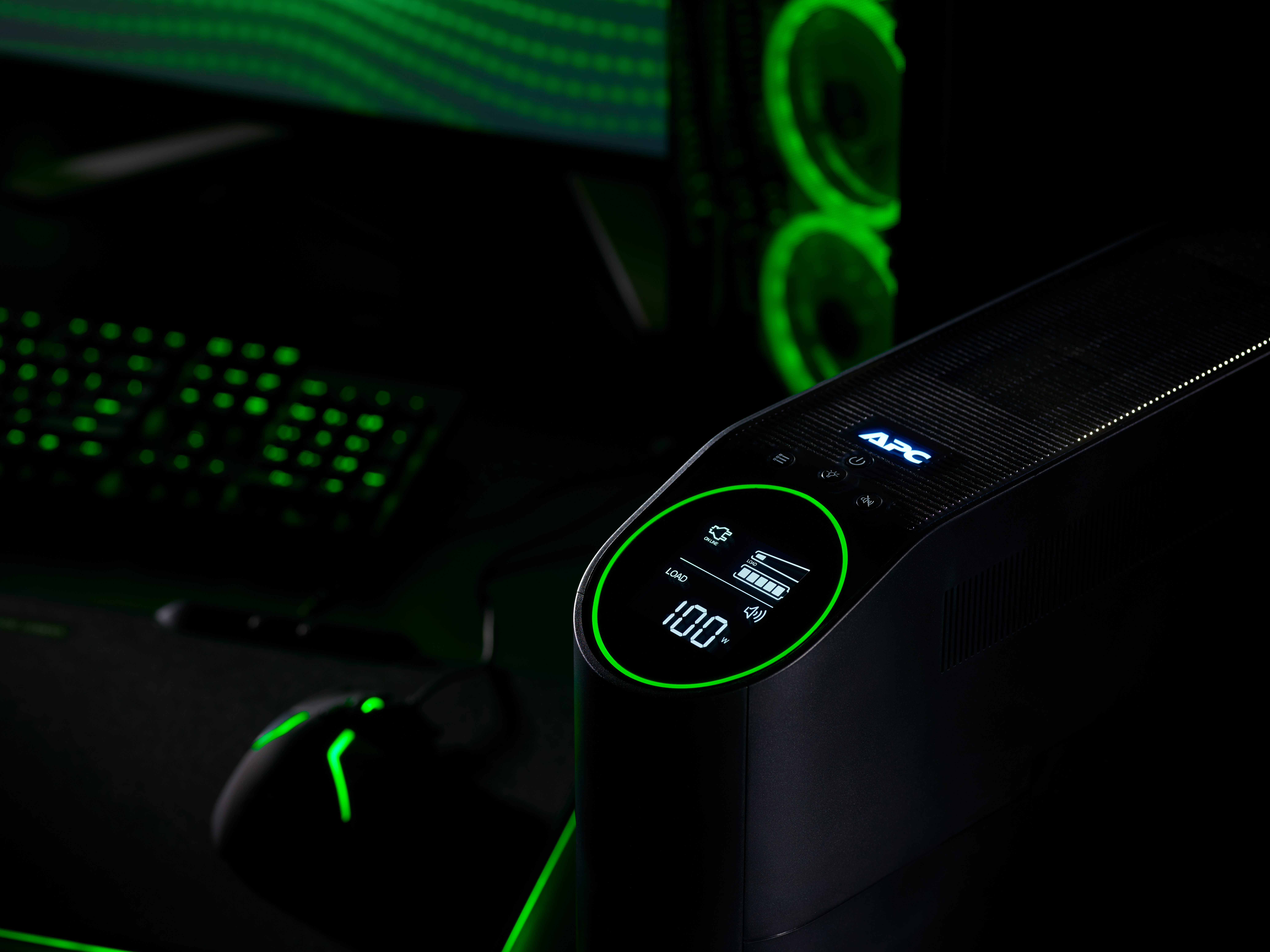 APC Back-UPS Pro - USV - Tower, RGB-Leuchten - Line-Interactive-USV