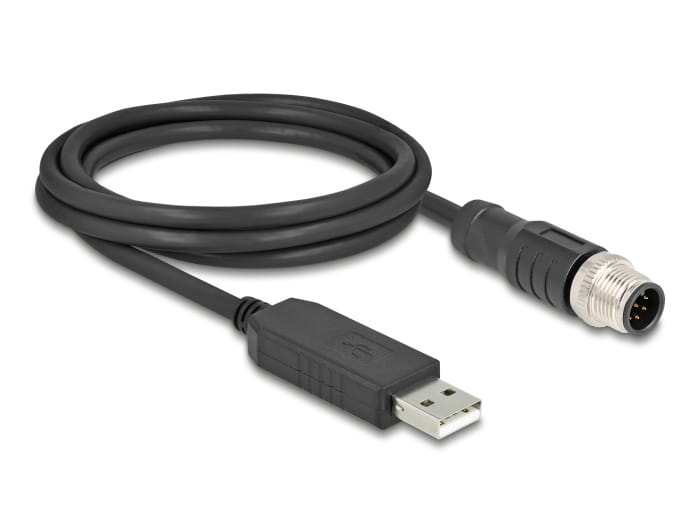 Delock Kabel USB / seriell - USB (M) zu 8-polig M12 (M)