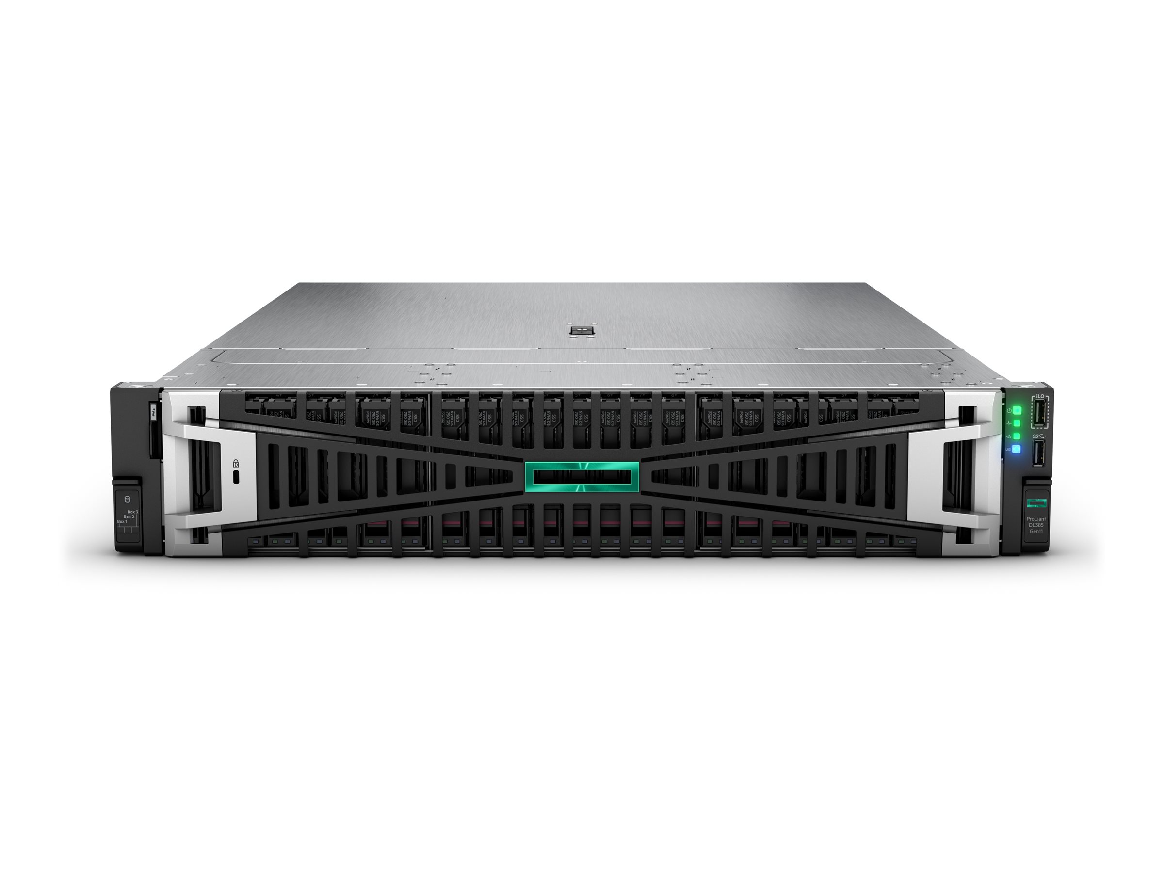 HPE ProLiant DL385 Gen11 - Server - Rack-Montage - 2U - zweiweg - keine CPU - RAM 0 GB - SATA/SAS/NVMe - Hot-Swap 6.4 cm (2.5")
