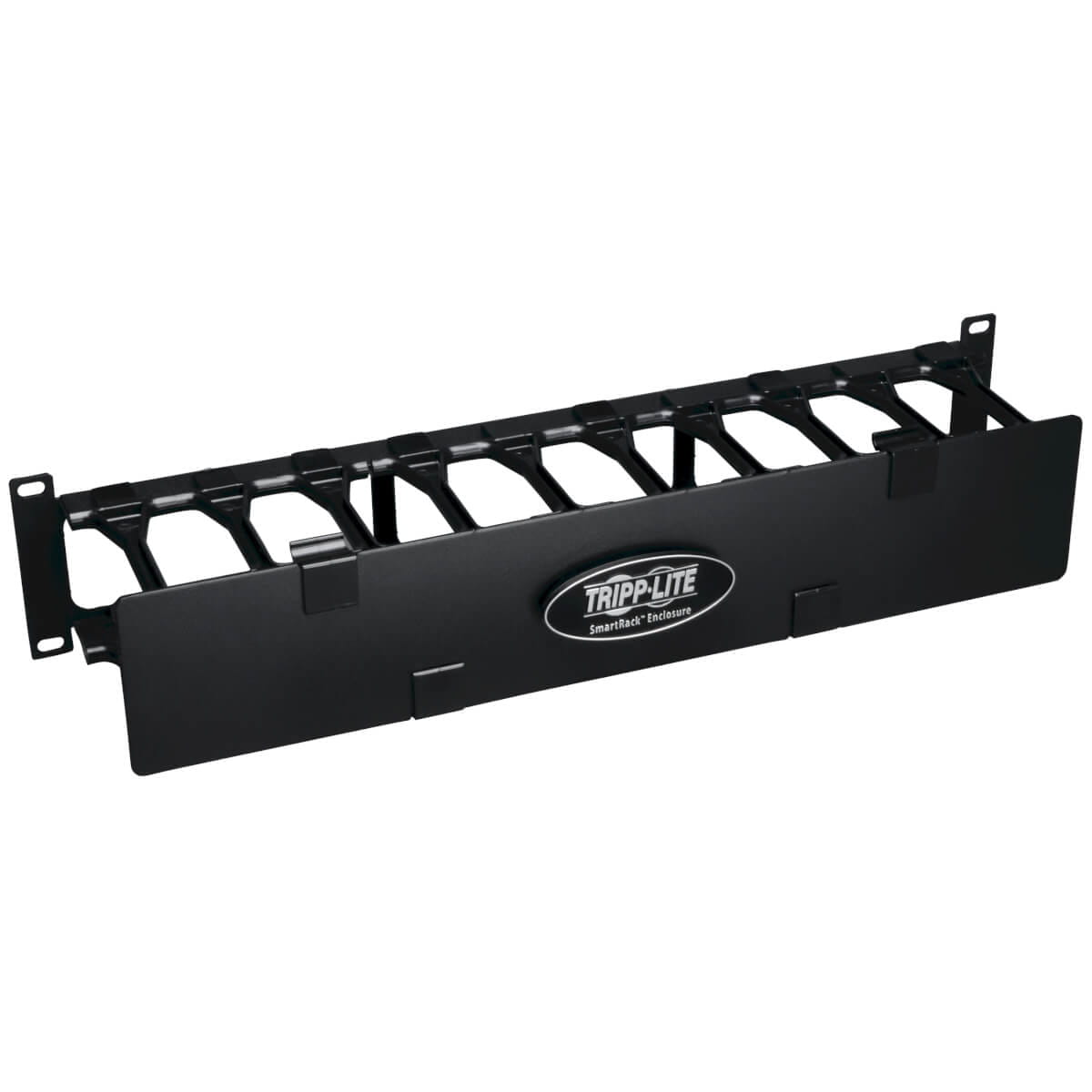Tripp Eaton Tripp Lite Series Rack Enclosure Horizontal Cable Manager Steel w Finger Duct 2URM - Rack Kabelmanagement-Kabelkanal mit Abdeckung - Schwarz - 2U - 48.3 cm (19")
