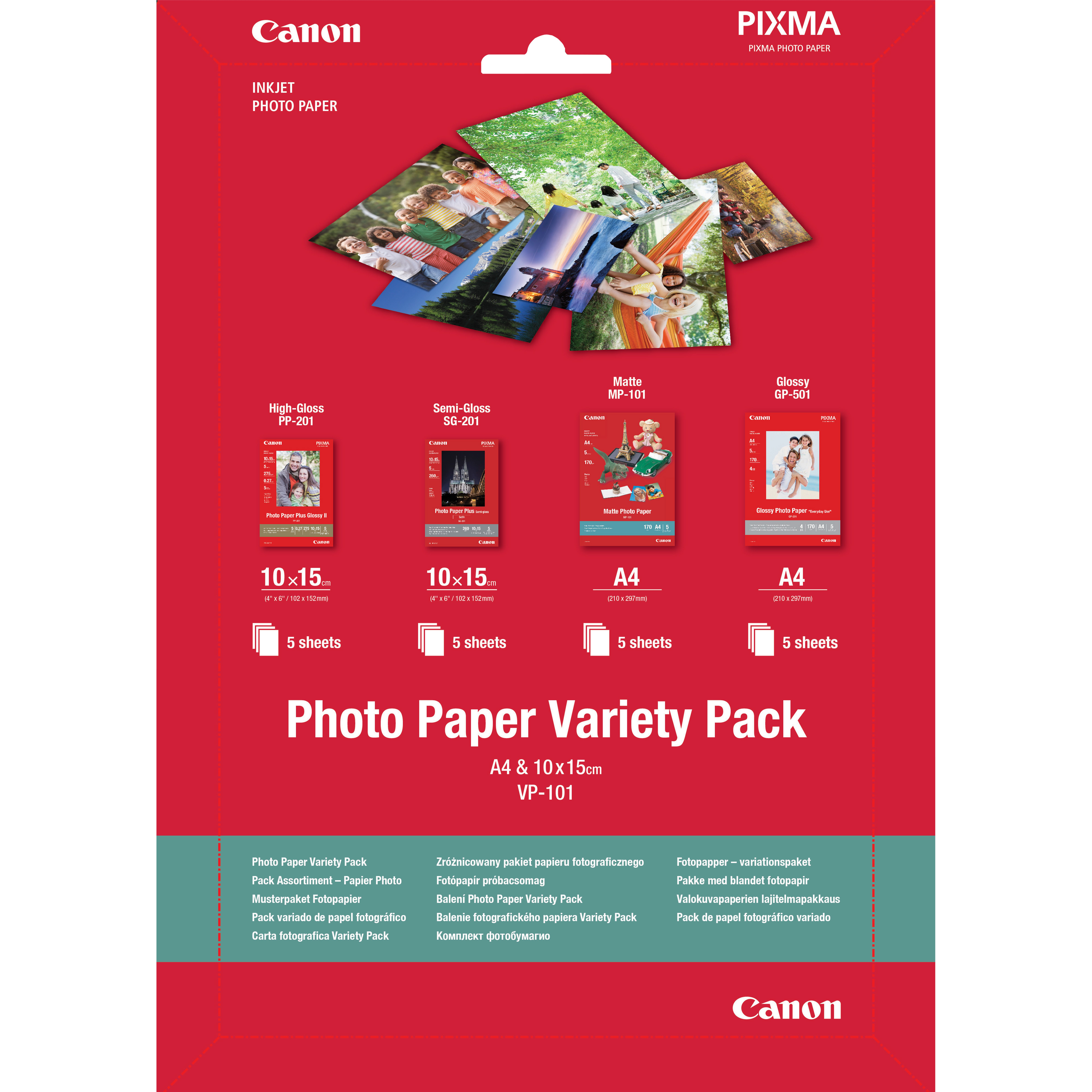 Canon Variety Pack VP-101 - 20 Blatt Fotopapier-Kit