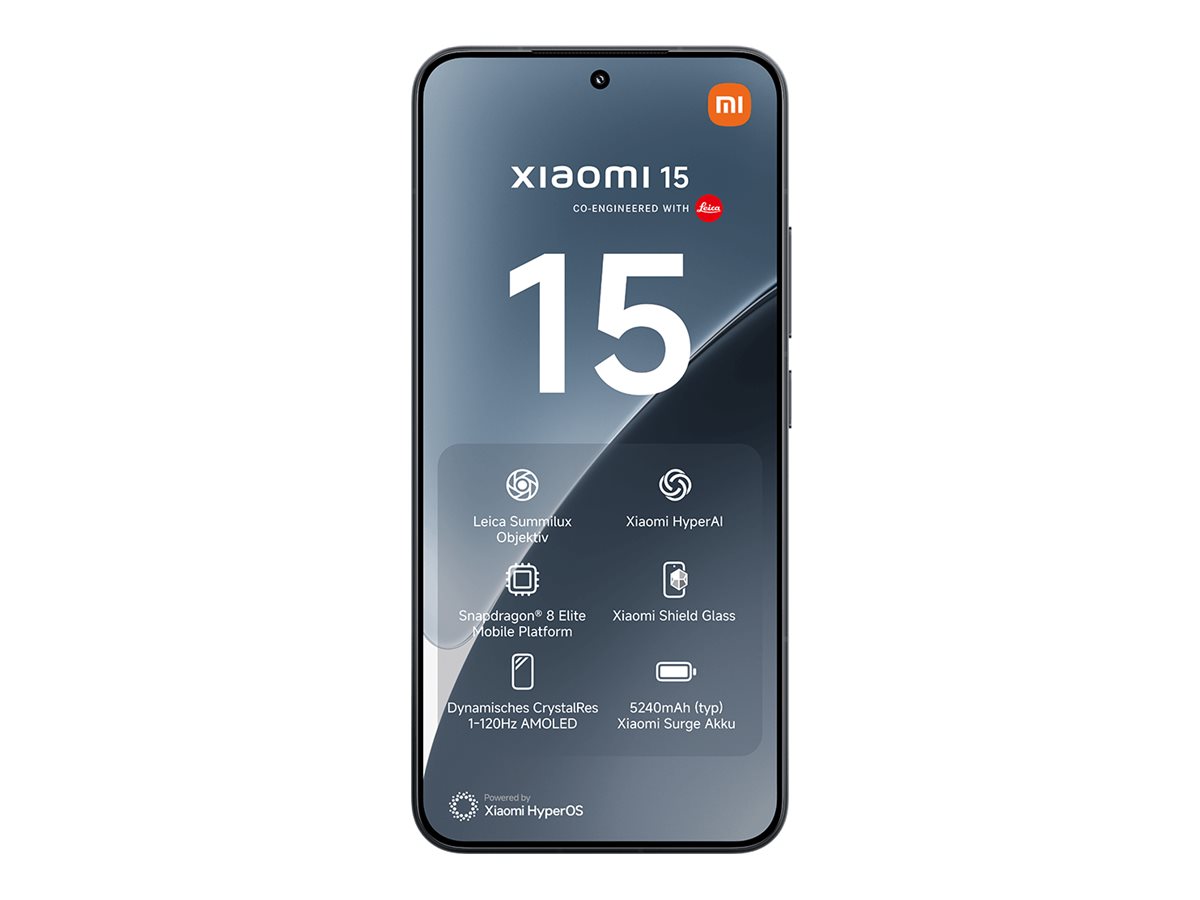 Xiaomi 15 - 5G Smartphone - Dual-SIM - RAM 12 GB / Interner Speicher 512 GB - OLED-Display - 6.36" - 2670 x 1200 Pixel (120 Hz)
