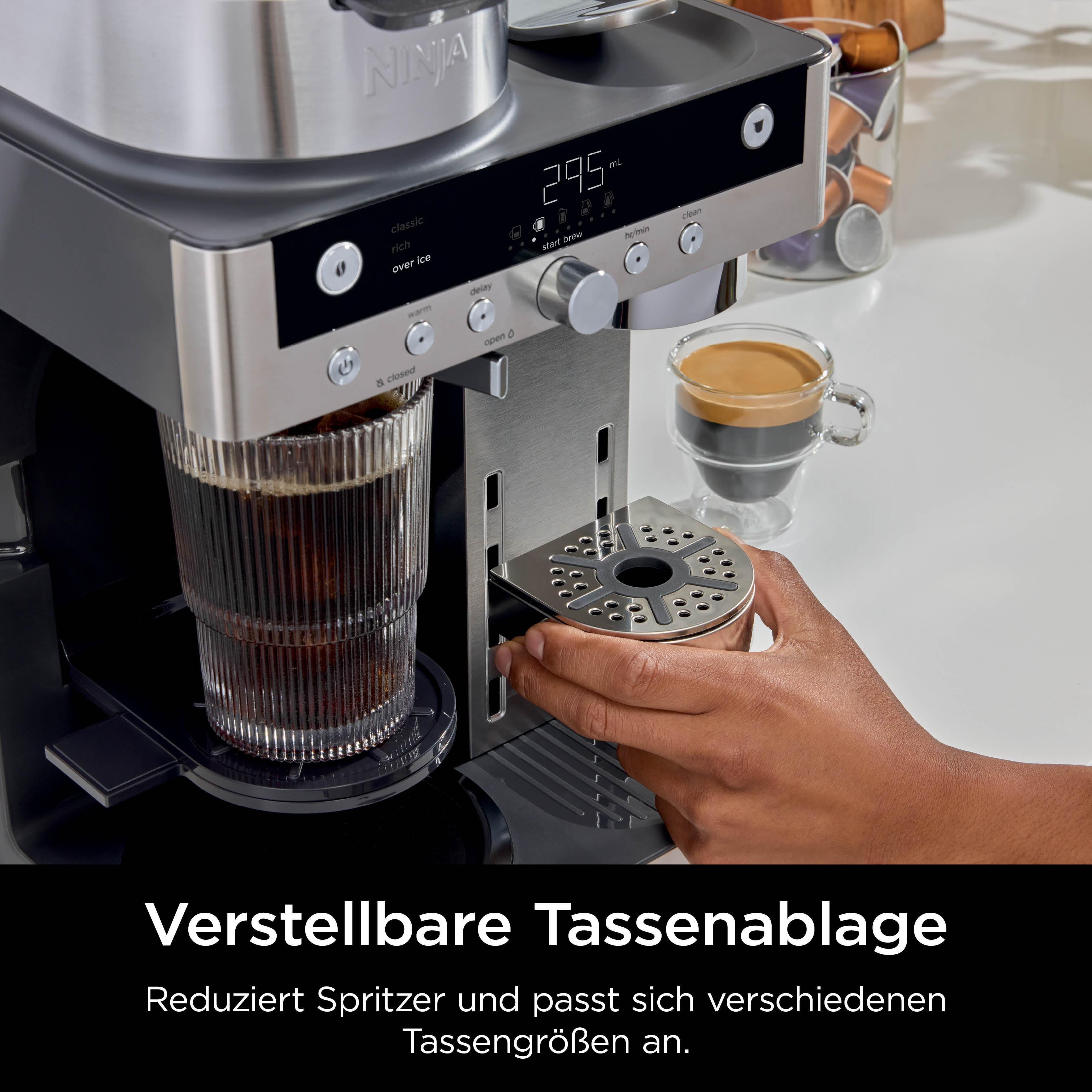 SharkNinja Ninja CFN802EU, Filterkaffeemaschine, 1,8 l, Kaffeekapsel, Gemahlener Kaffee, 1550 W, Schwarz