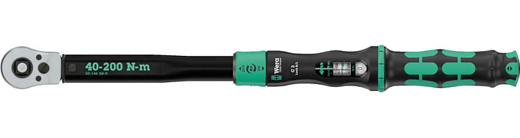 Wera 05075695001, Klick-Drehmomentschlüssel, Nm, Mechanisch, 1/2", 40 - 200 Nm, Schwarz, Grün