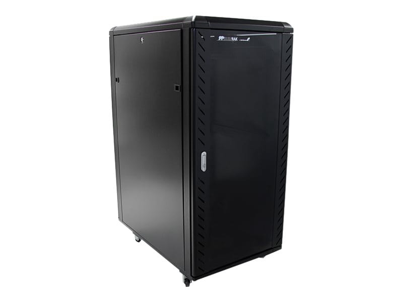 StarTech.com 25U Network Rack Cabinet on Wheels - 36in Deep - Portable 19in 4 Post Network Rack Enclosure for Data & IT Computer Equipment w/ Casters (RK2536BKF)