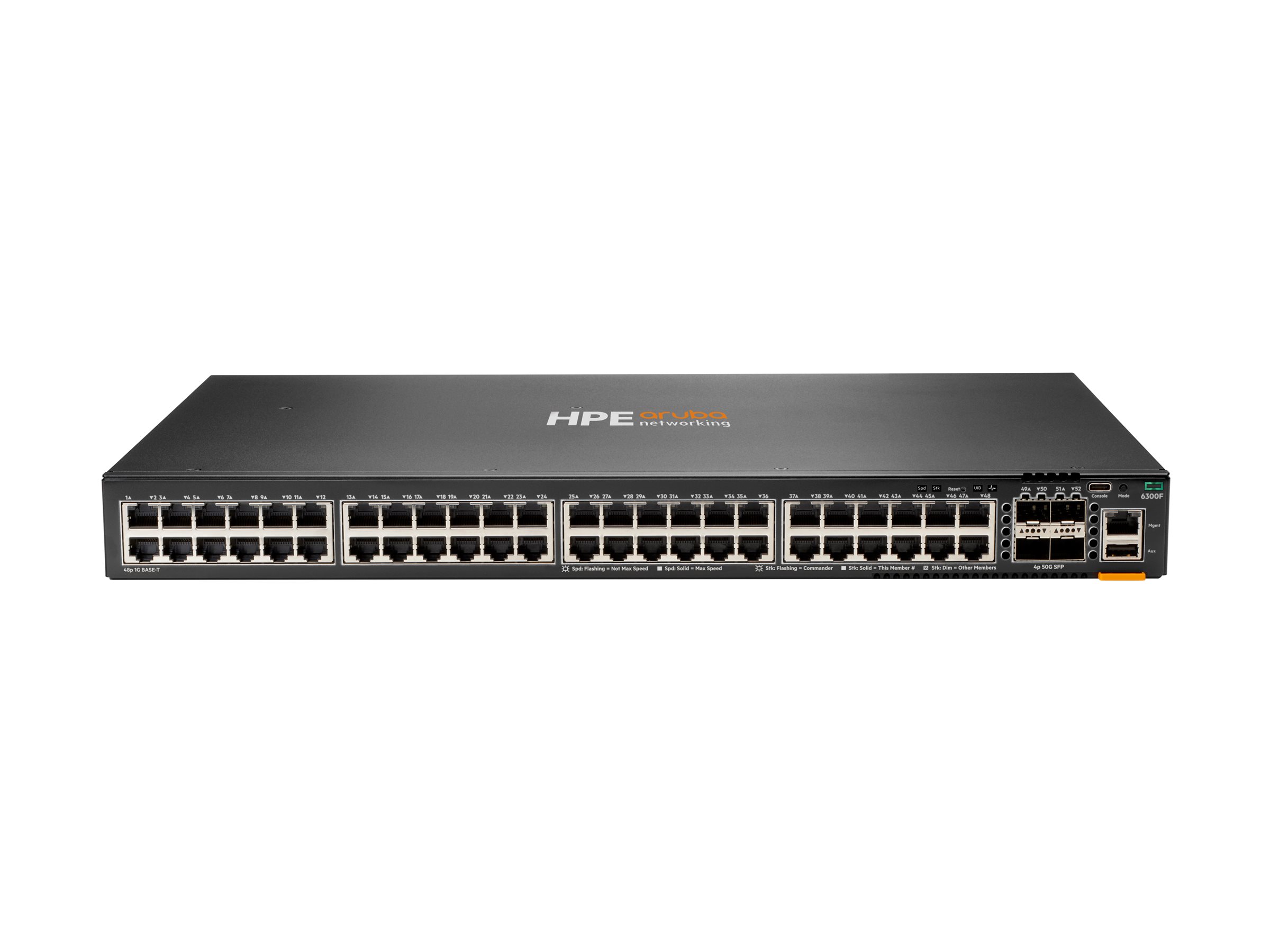 HPE Aruba Networking CX 6300F - Switch - nur horizontale Oberflächenmontage - L3 - managed - 48 x 10/100/1000 (PoE+)