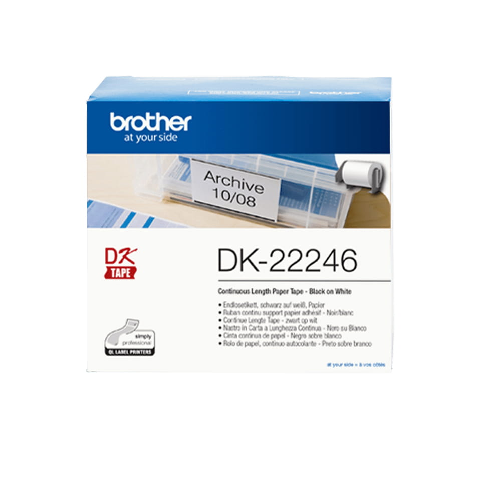Brother DK-22246 - Papier - Schwarz auf Weiß - Rolle (10,3 cm x 30,48 m)